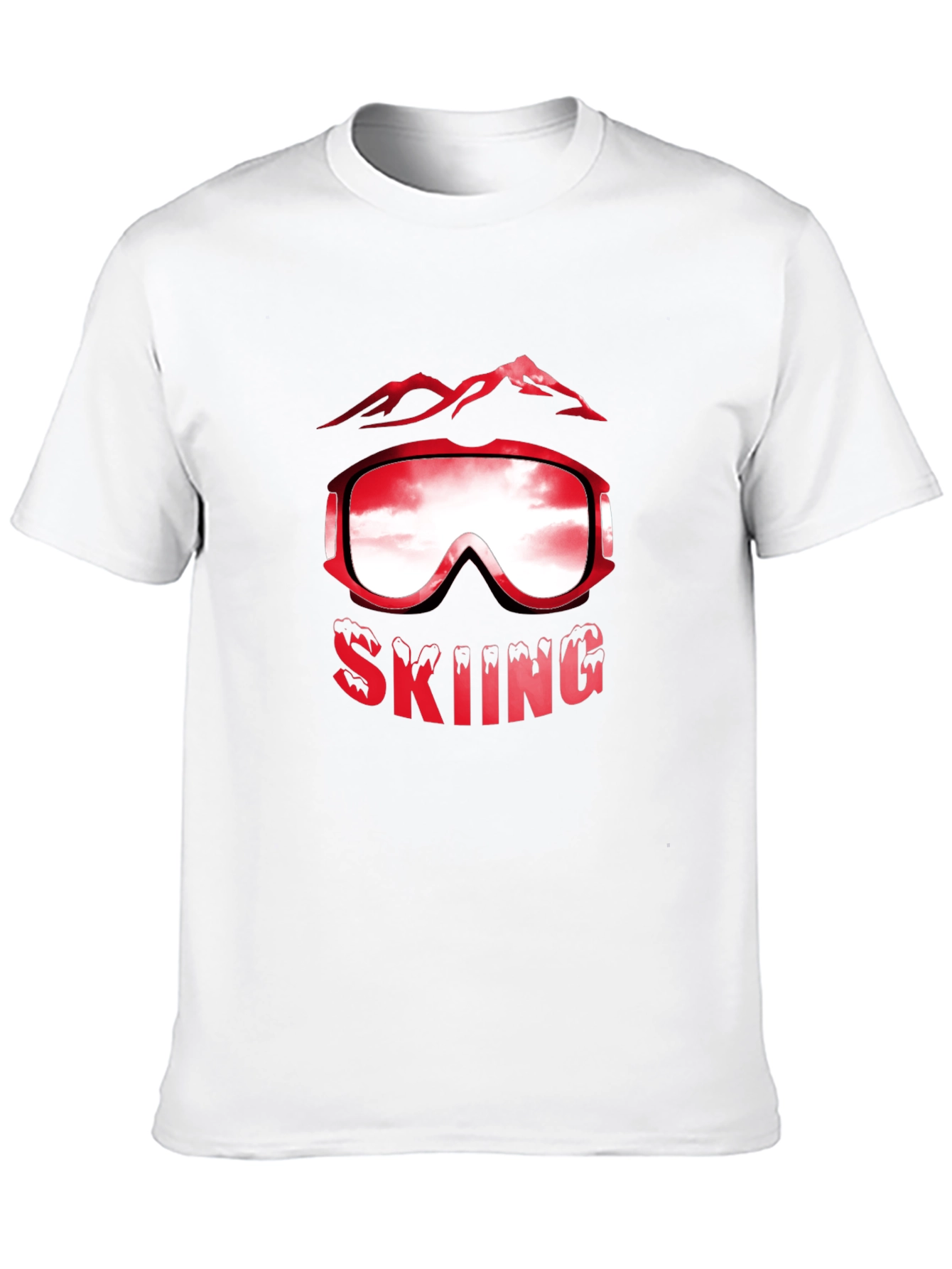 Skiing Graphic T-Shirt - Mountain Goggles Design