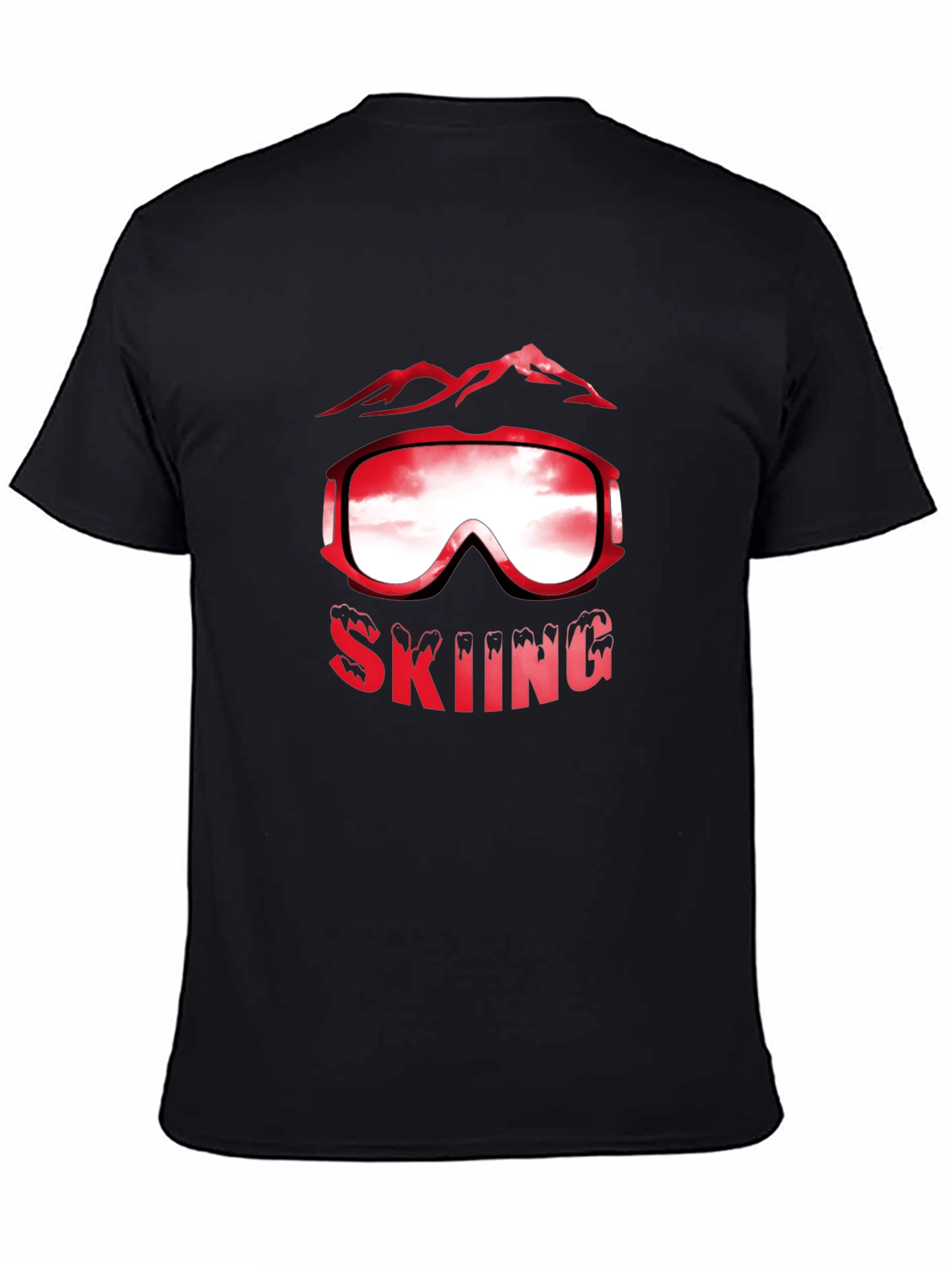 Skiing Graphic T-Shirt - Mountain Goggles Design