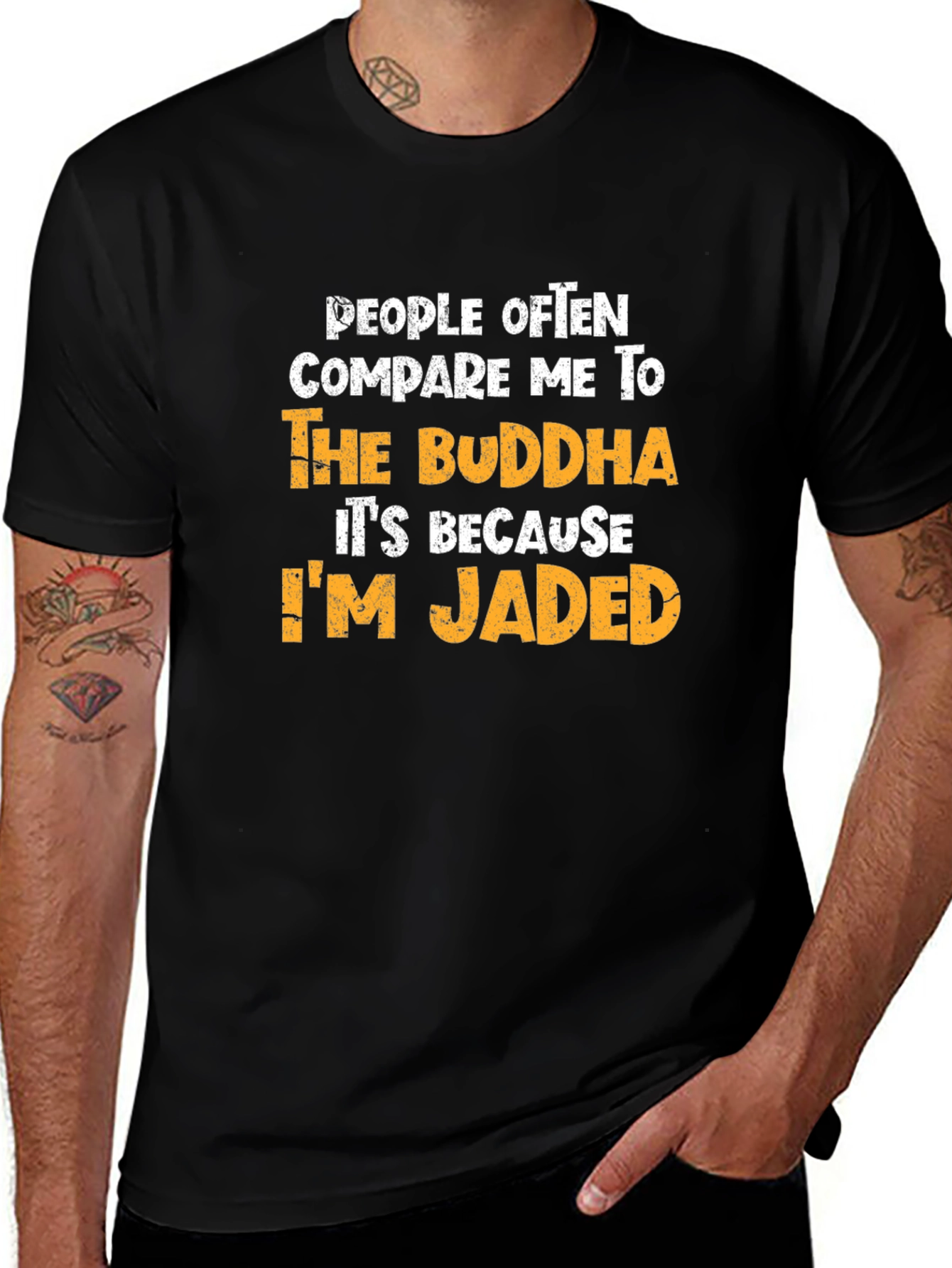 Buddha Jaded Humor T-Shirt - Funny Novelty Tee
