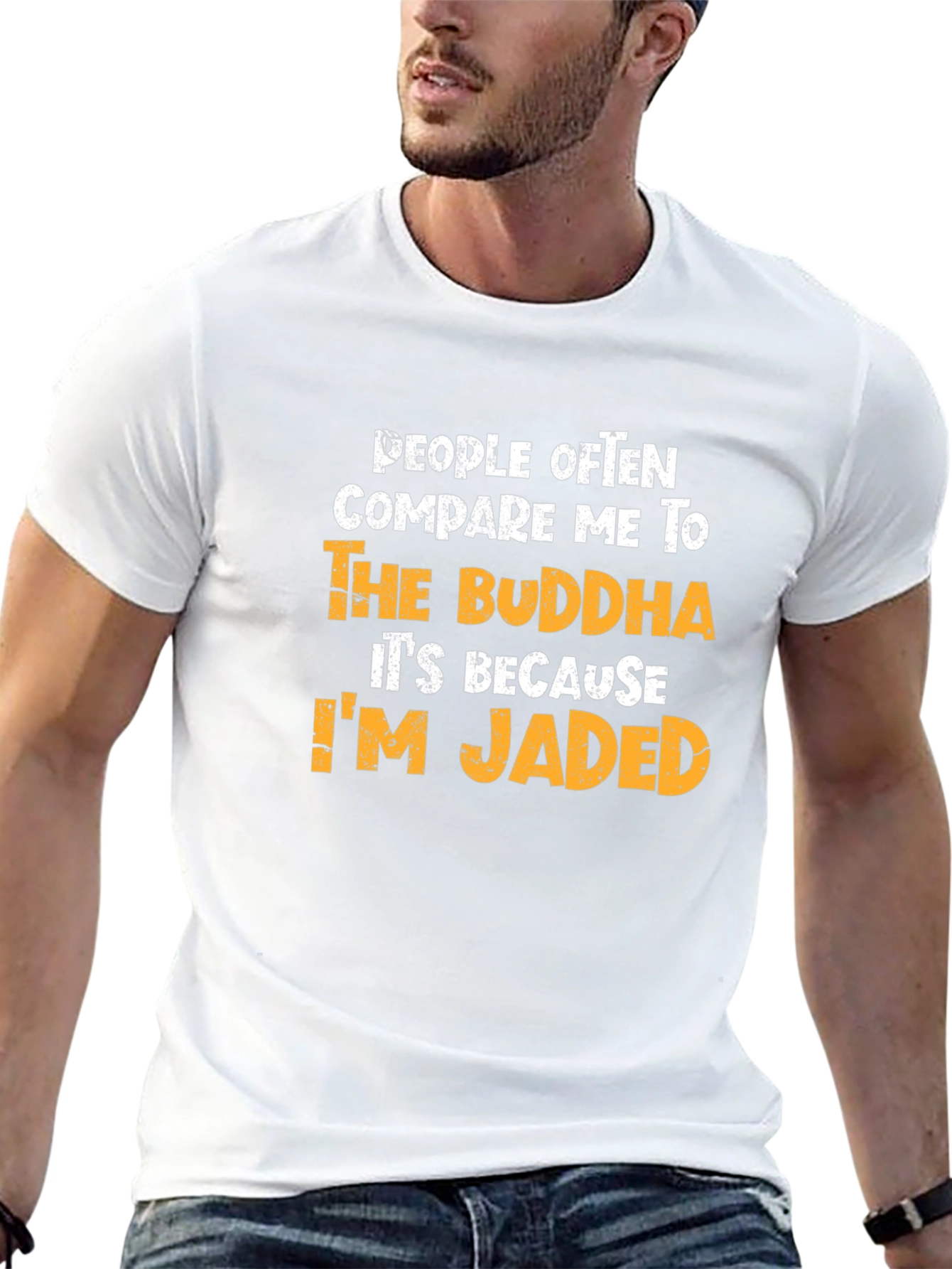 Buddha Jaded Humor T-Shirt - Funny Novelty Tee