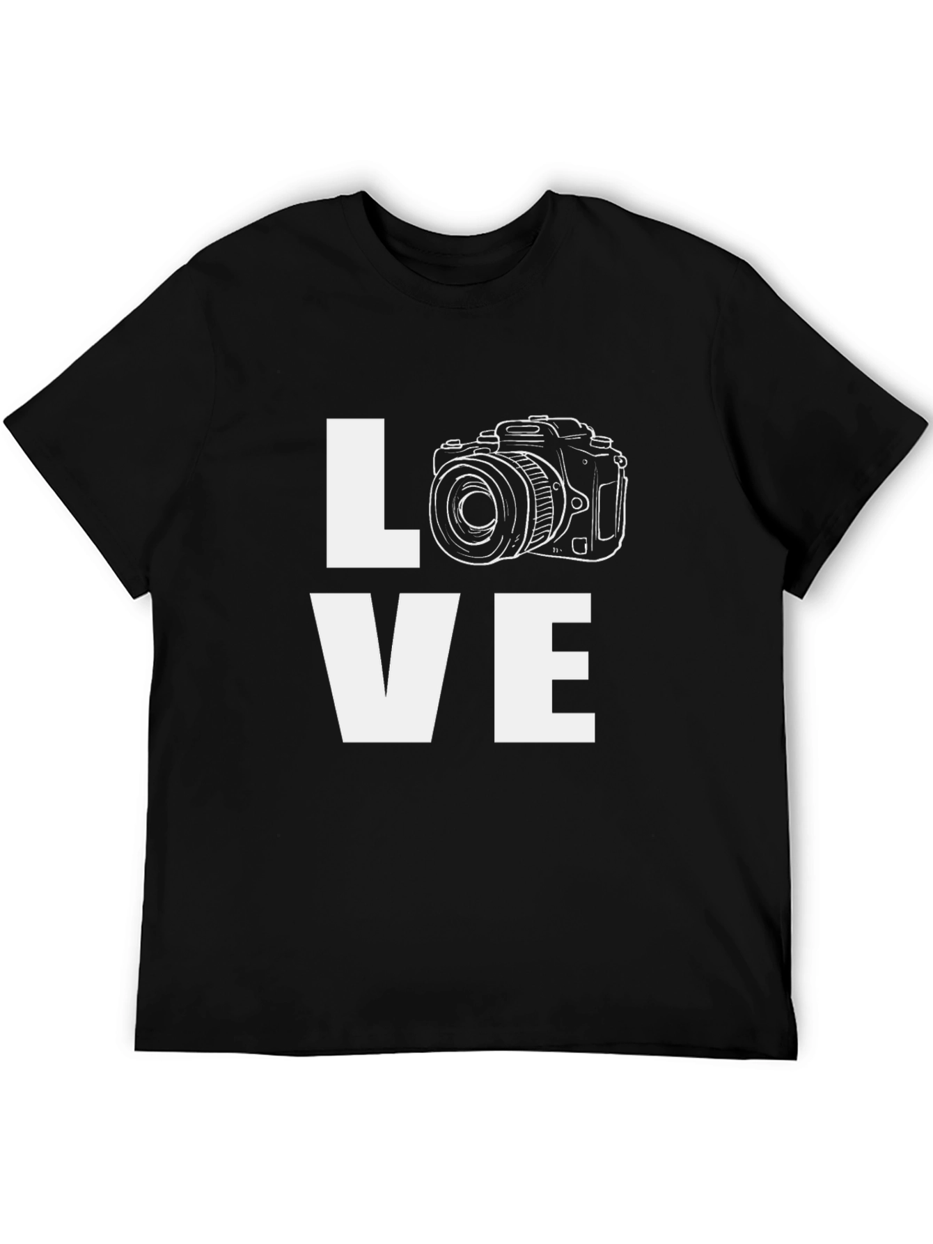 Love Photography Graphic Tee - Black Cotton Shirt