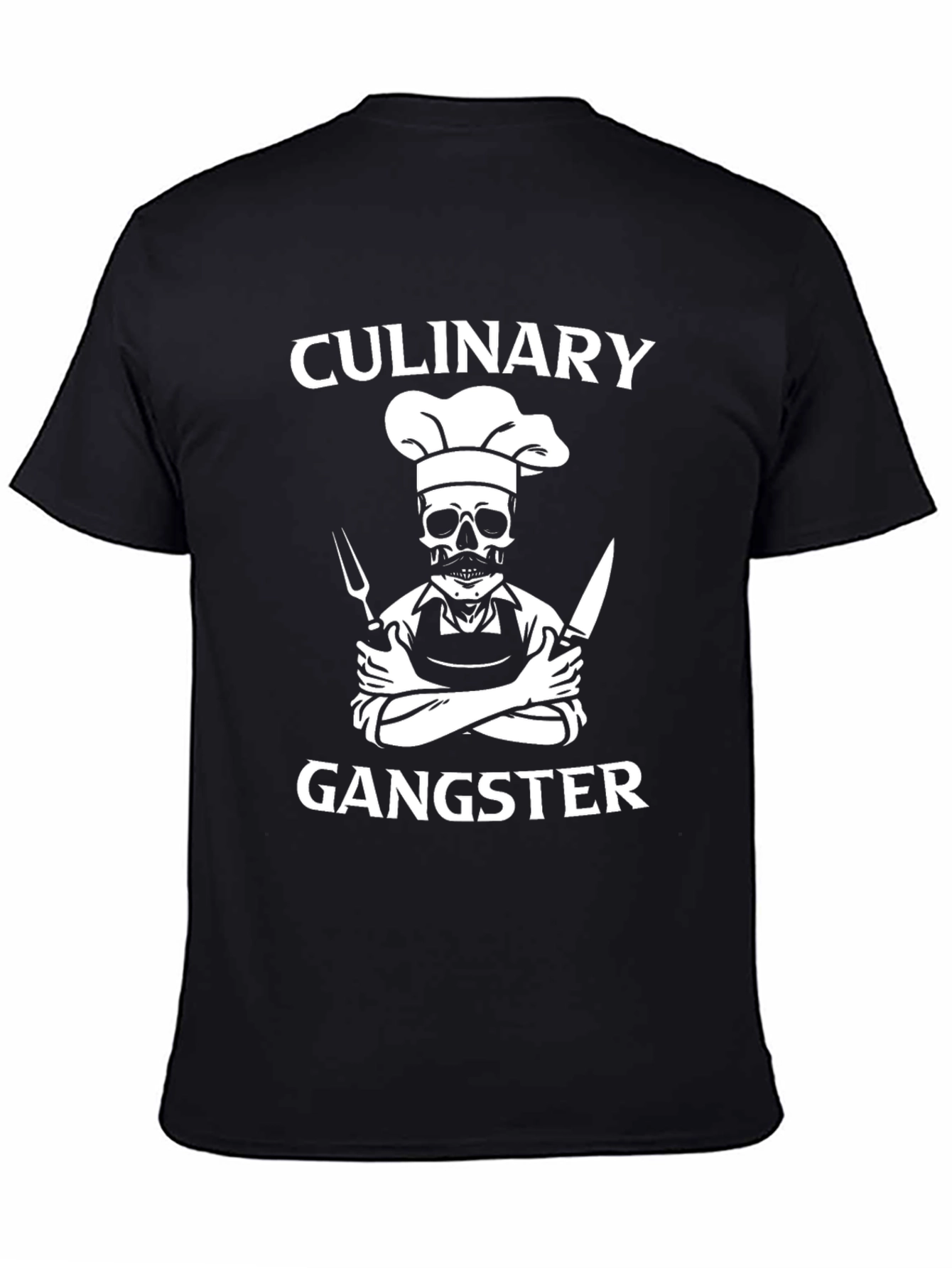 Culinary Gangster T-Shirt - Chef Skull Design