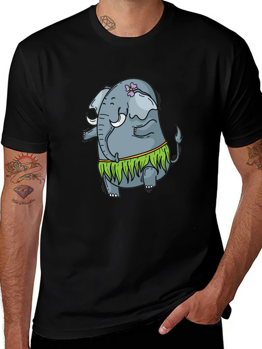 Elephant Hula Dancer Black T-Shirt