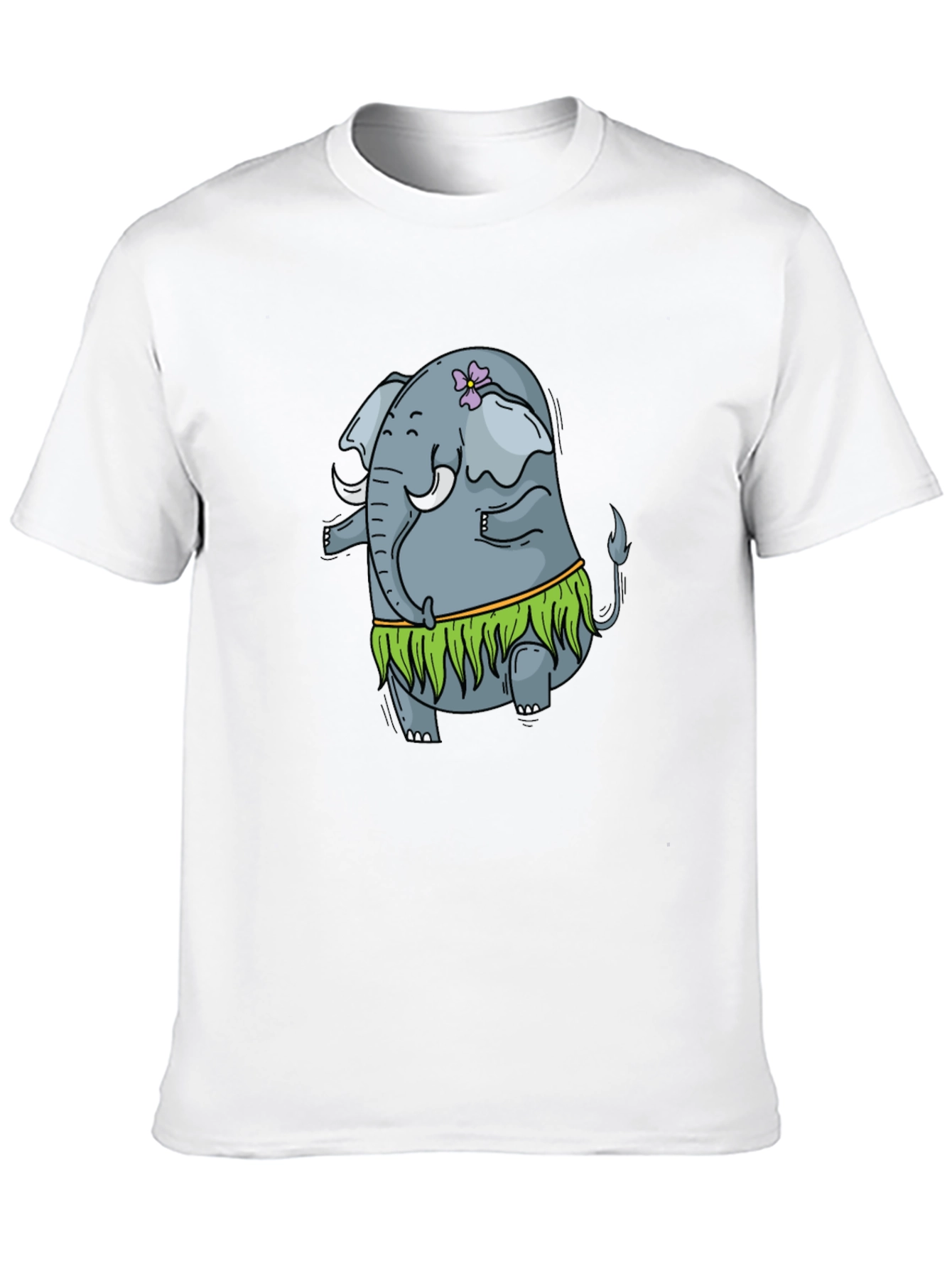 Elephant Hula Dancer Black T-Shirt