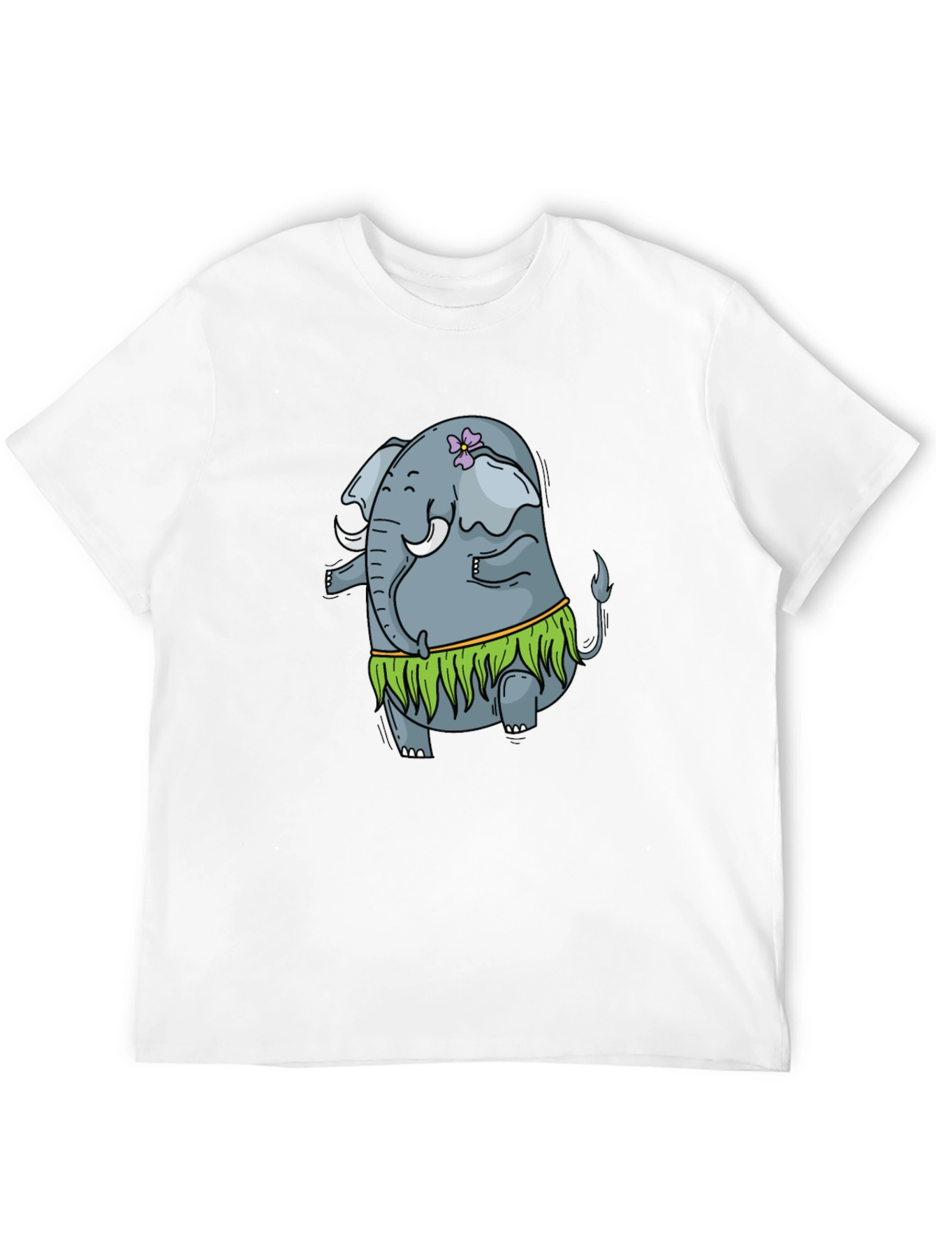 Elephant Hula Dancer Black T-Shirt