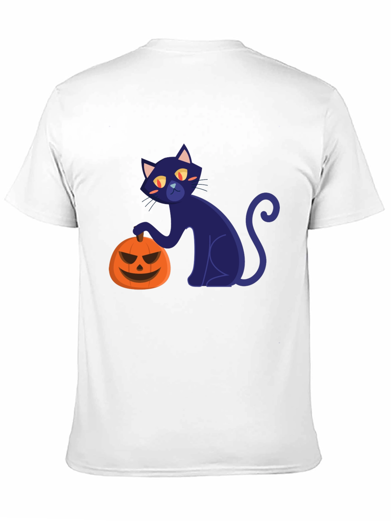 Halloween Black Cat and Pumpkin T-Shirt