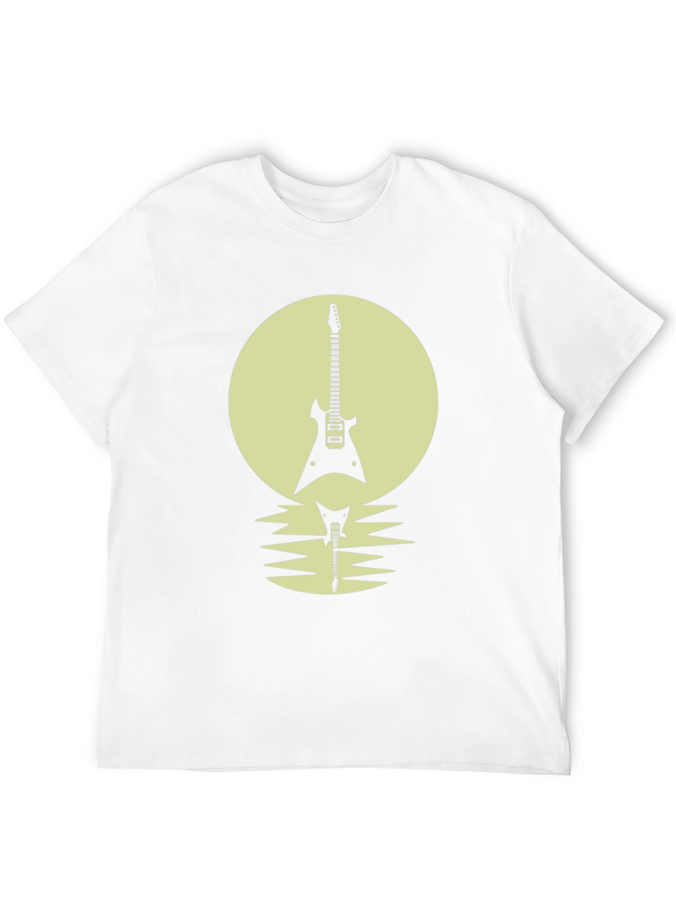Electric Guitar Silhouette Graphic Tee - Rock Concert Style