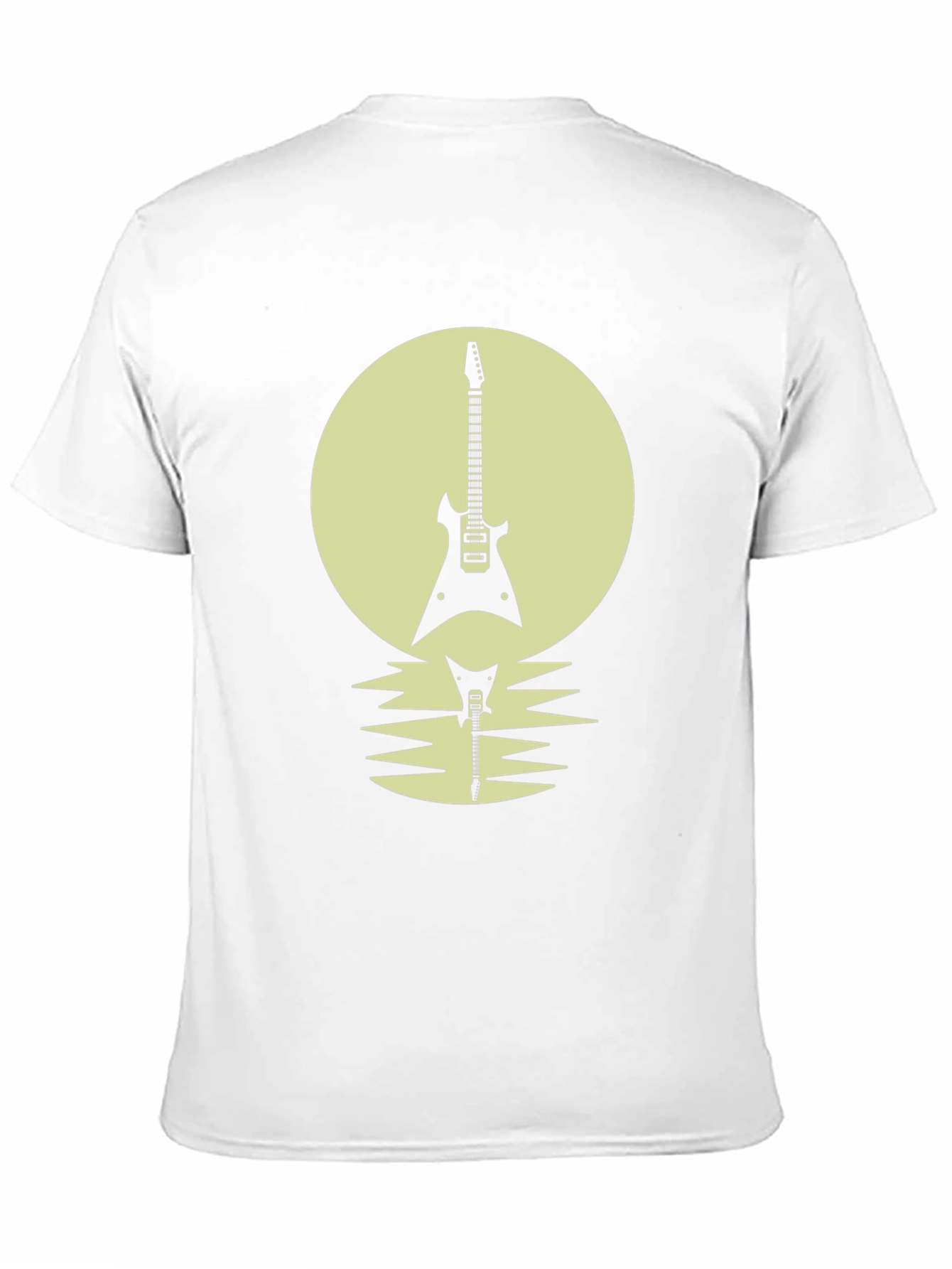 Electric Guitar Silhouette Graphic Tee - Rock Concert Style