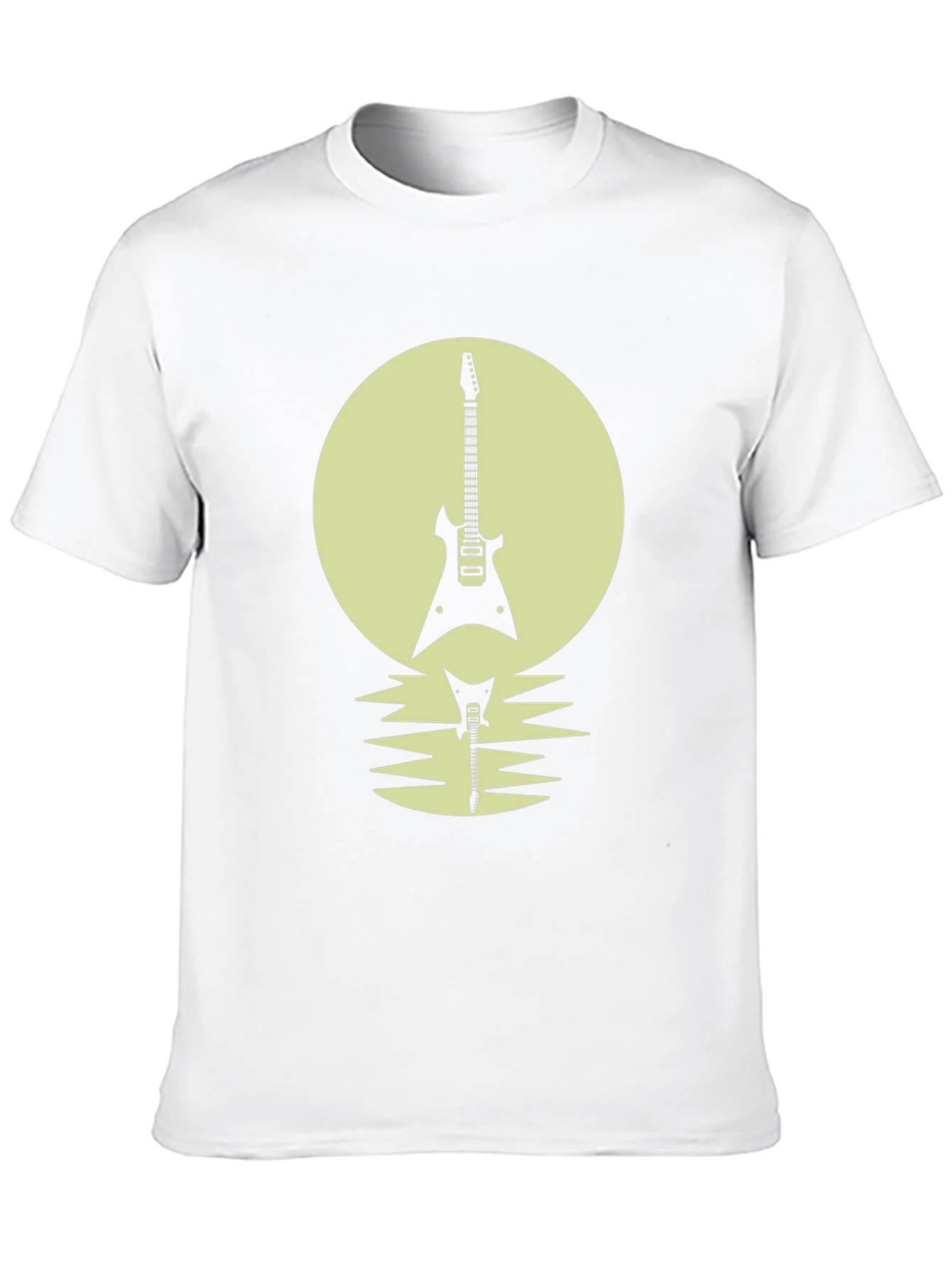 Electric Guitar Silhouette Graphic Tee - Rock Concert Style