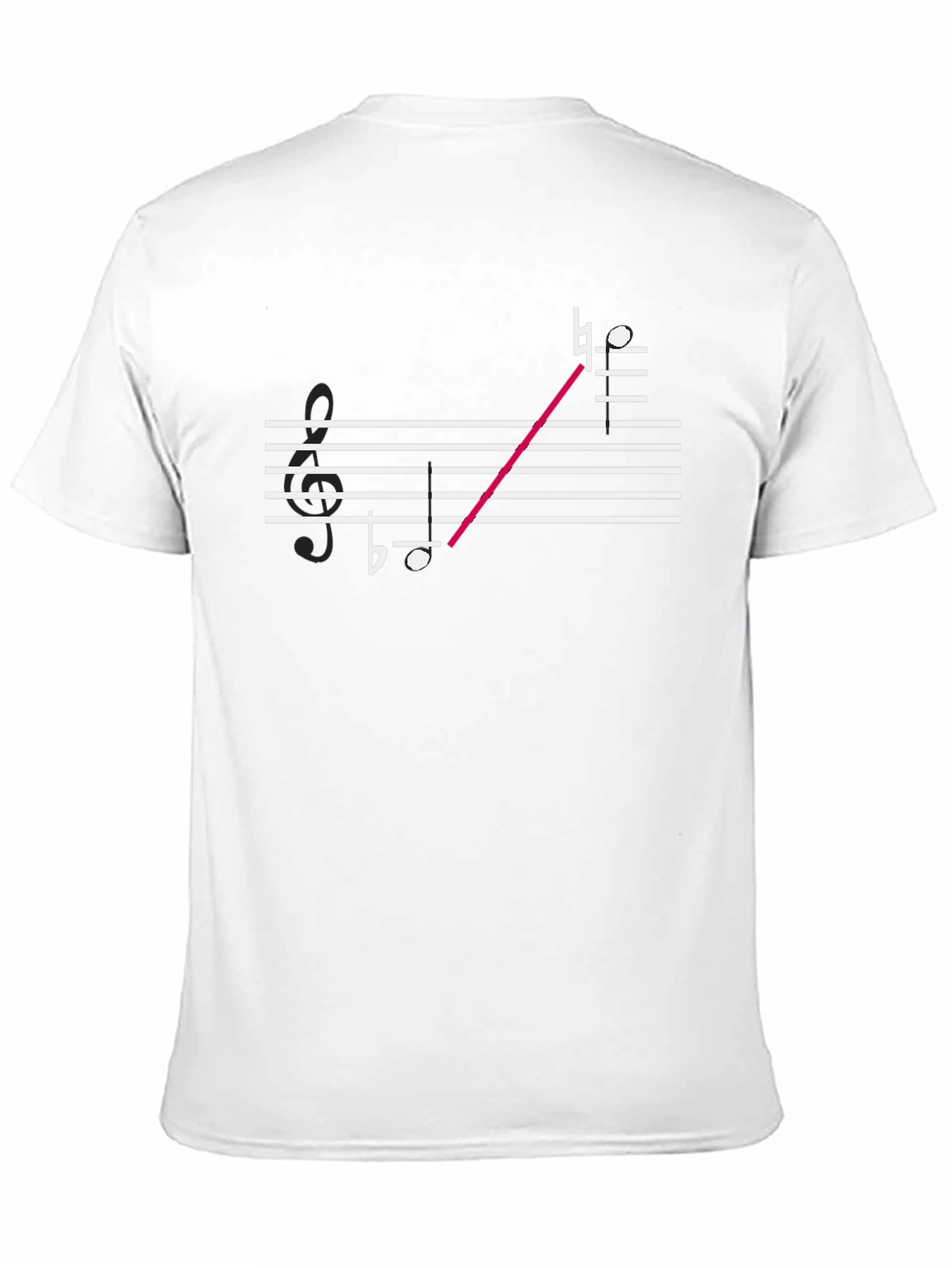 Musical Notes Graphic Tee - Black Cotton T-Shirt