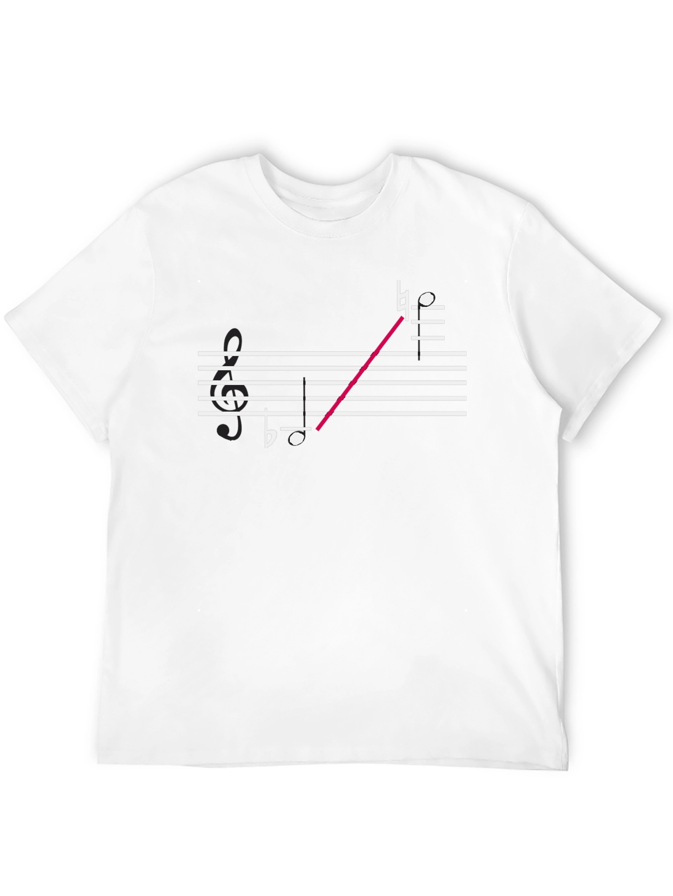 Musical Notes Graphic Tee - Black Cotton T-Shirt