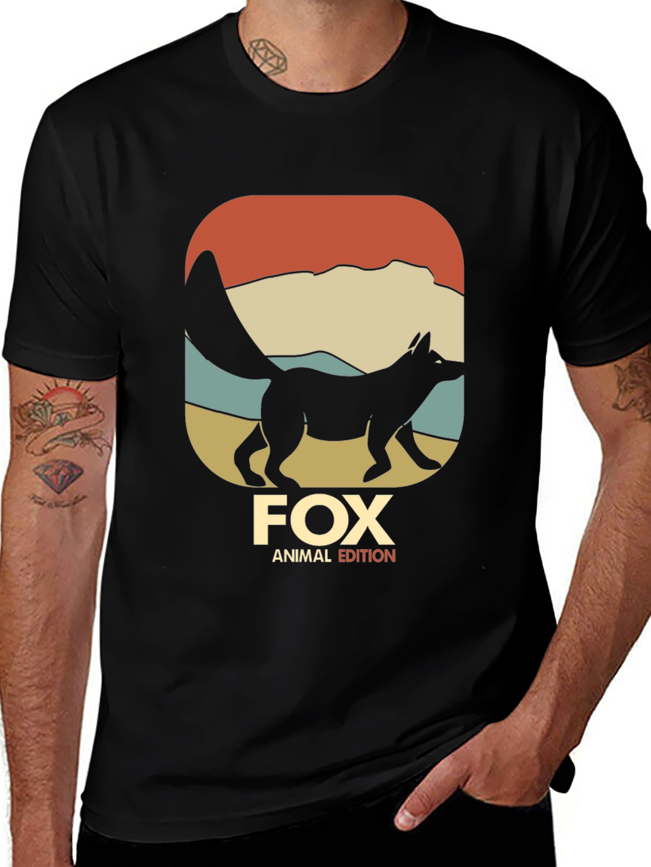 Fox Animal Edition Black T-Shirt