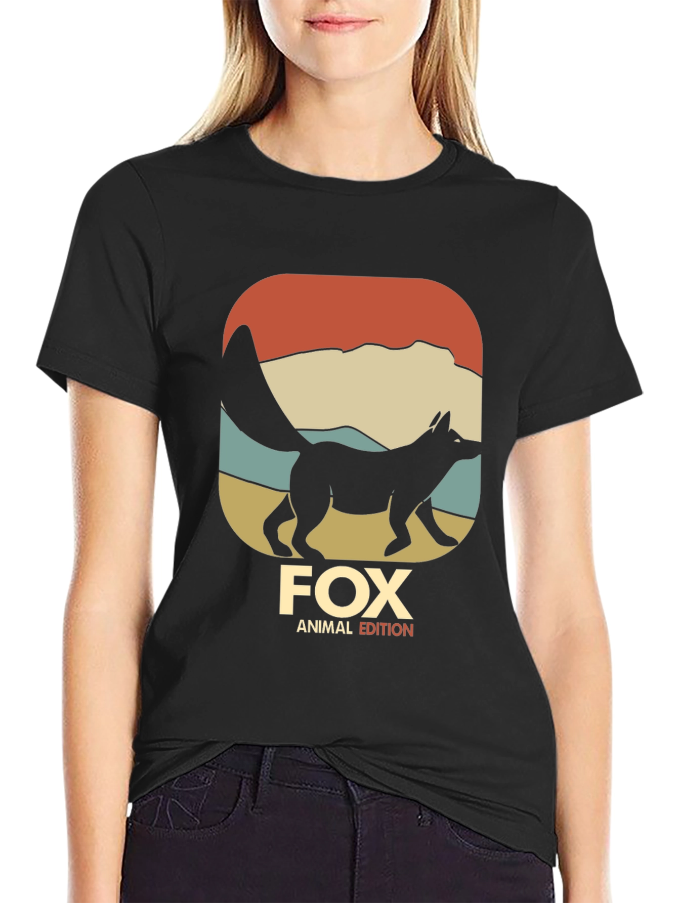 Fox Animal Edition Black T-Shirt