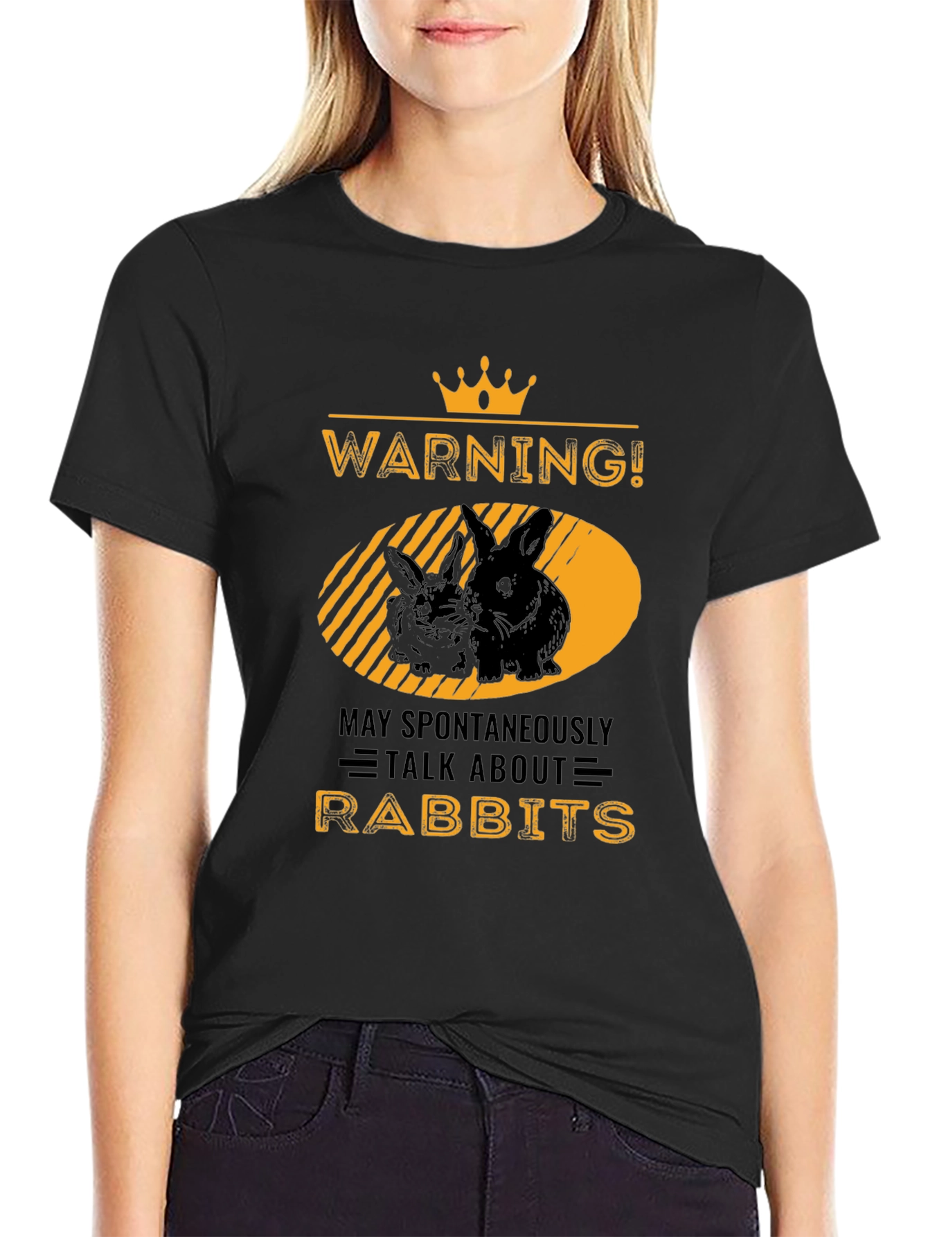 Warning! May Spontaneously Talk About Rabbits T-Shirt