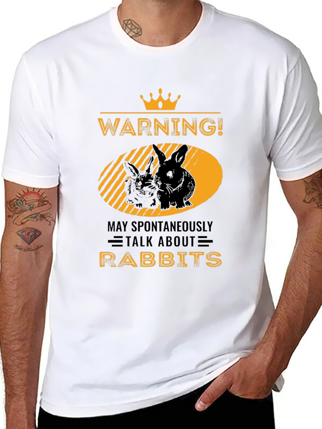 Warning! May Spontaneously Talk About Rabbits T-Shirt
