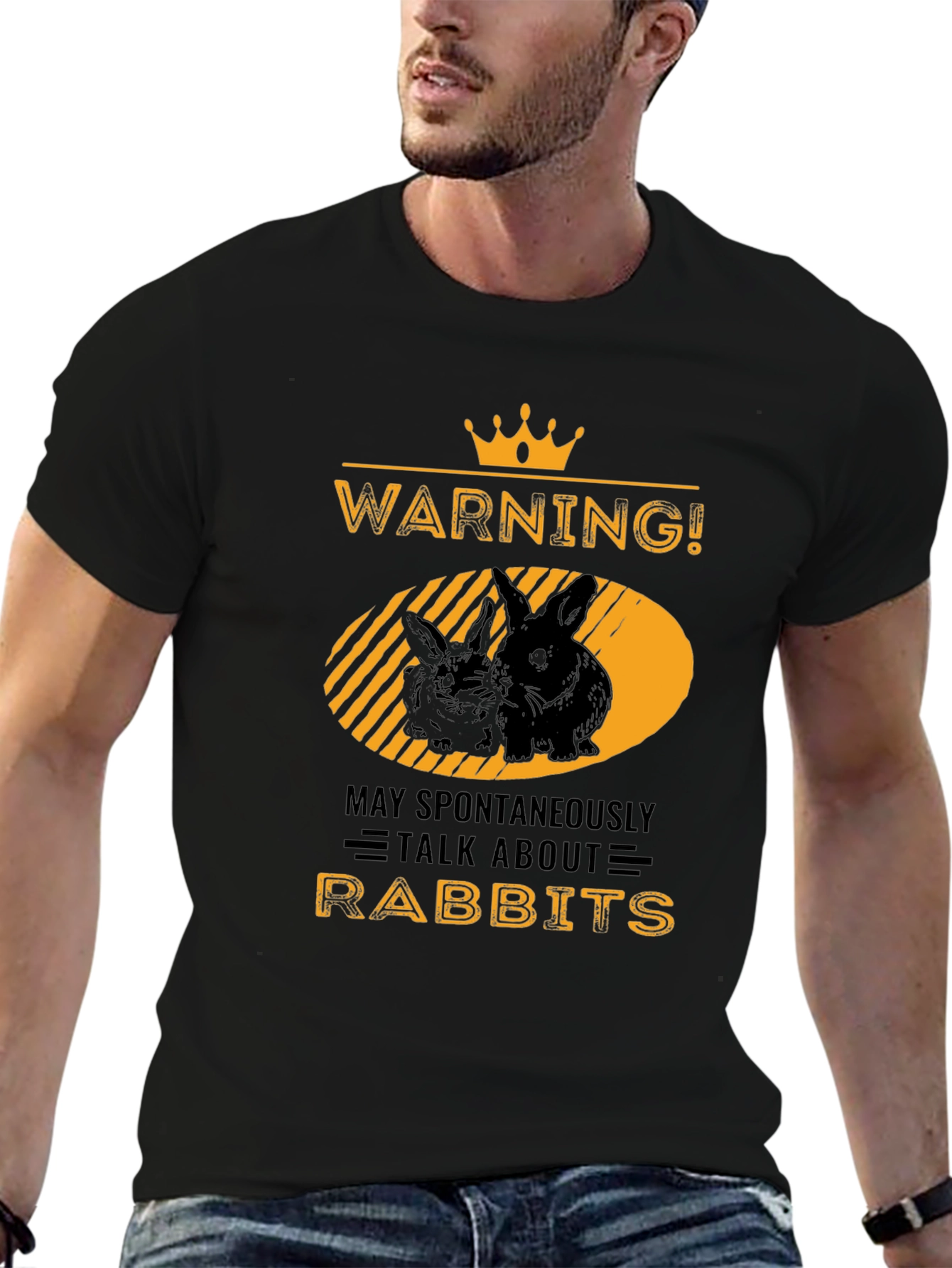 Warning! May Spontaneously Talk About Rabbits T-Shirt