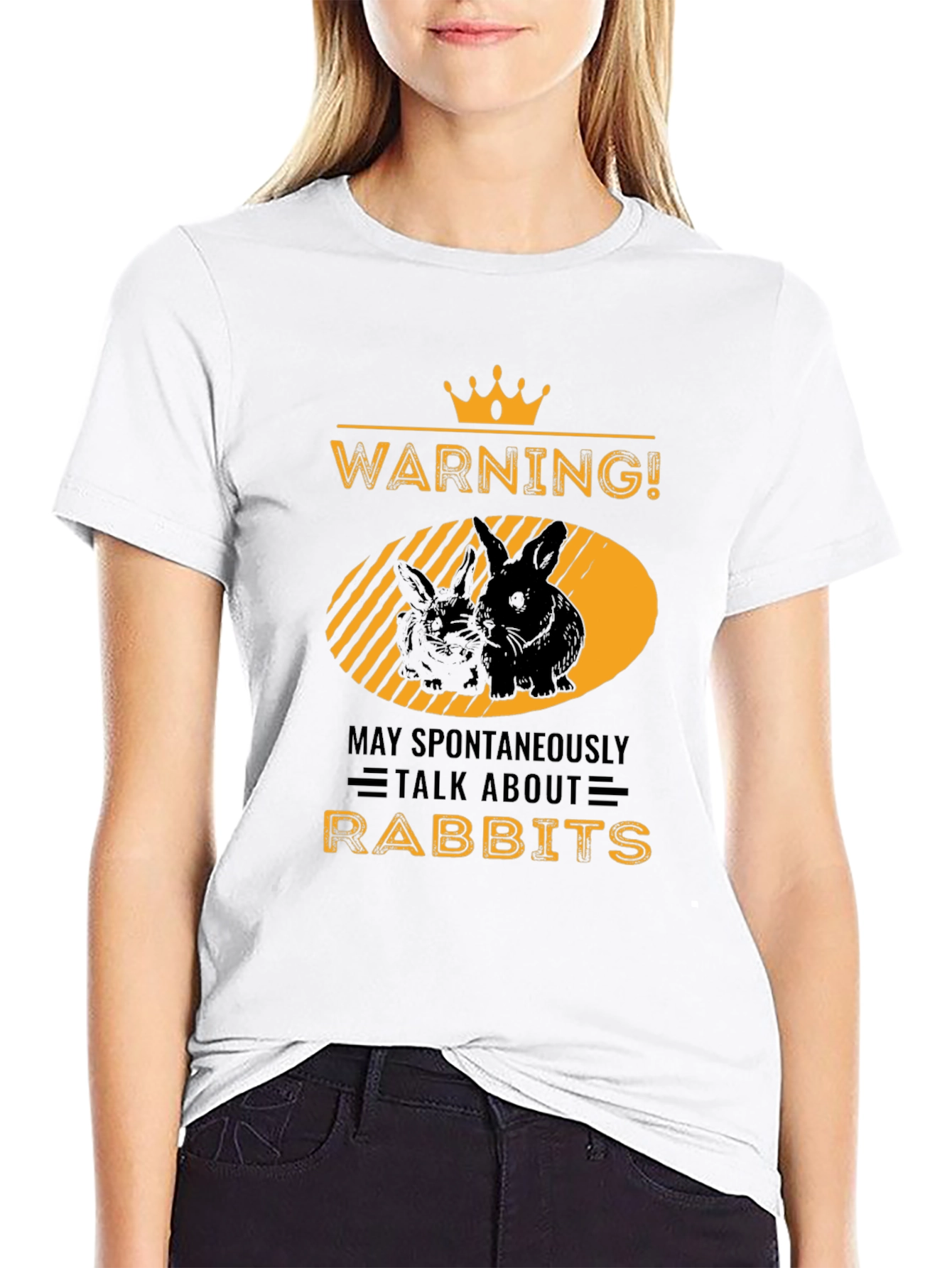 Warning! May Spontaneously Talk About Rabbits T-Shirt