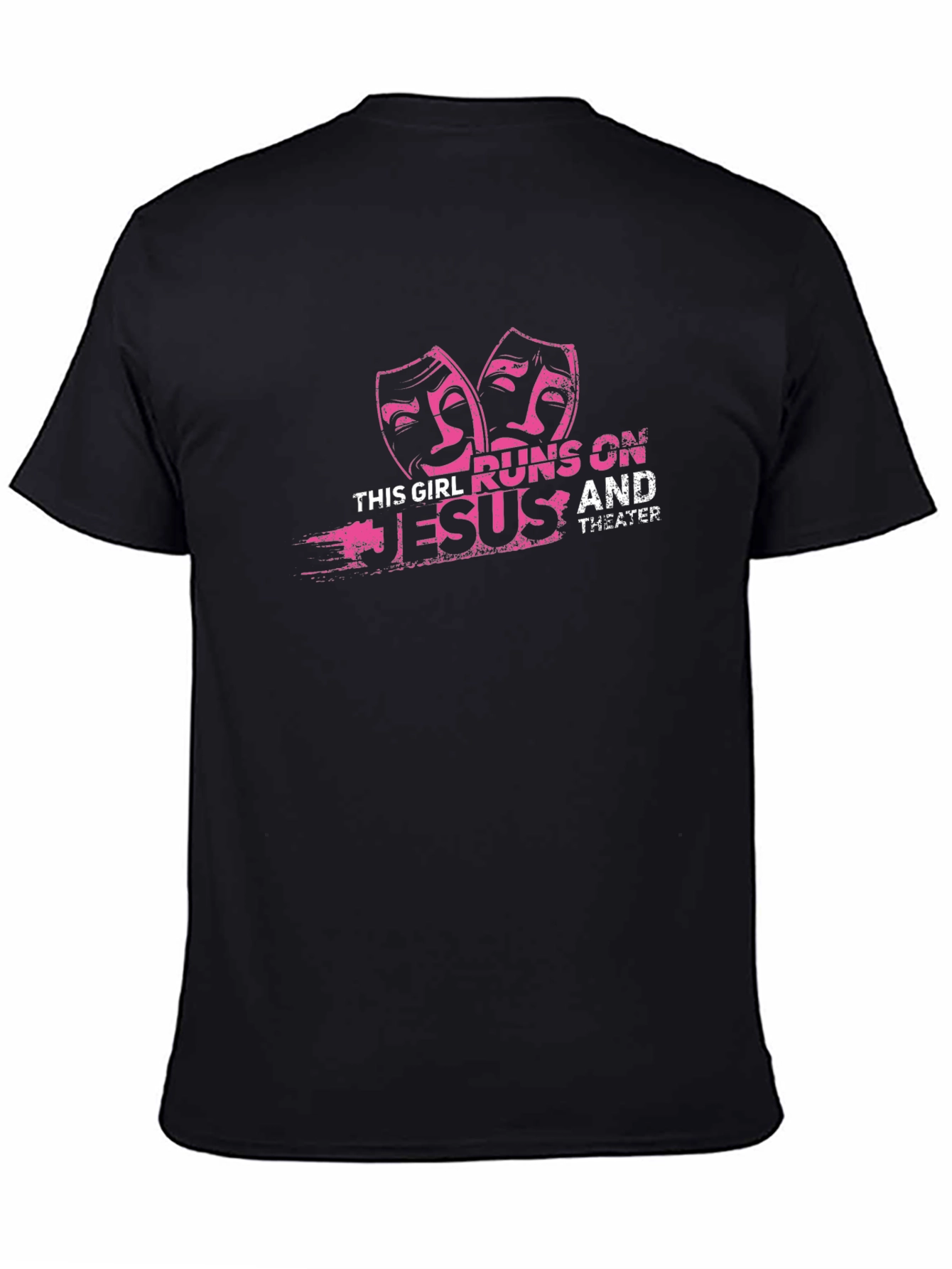 Runs on Jesus and Theater - Graphic T-Shirt