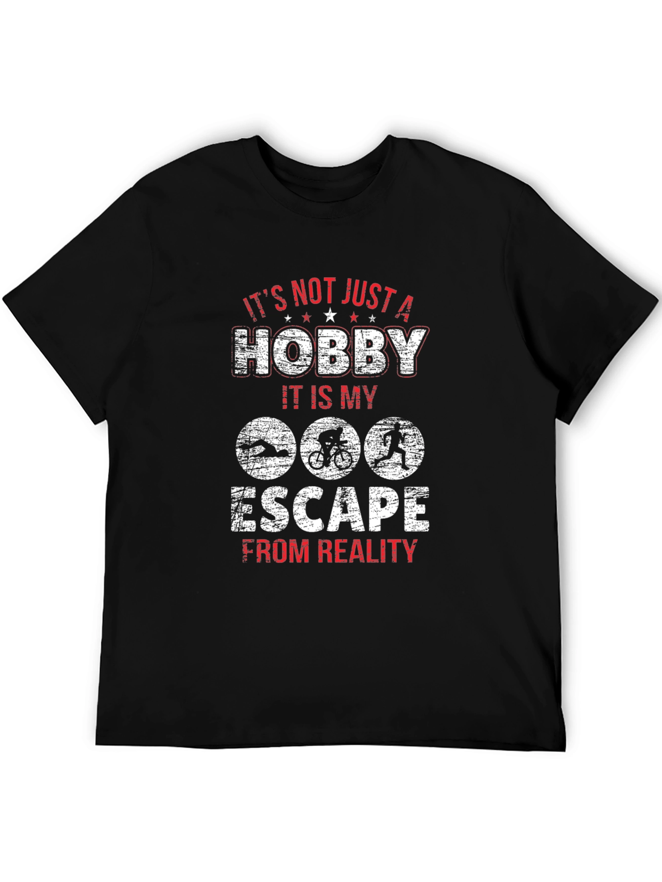 Triathlon Escape Hobby Black T-Shirt