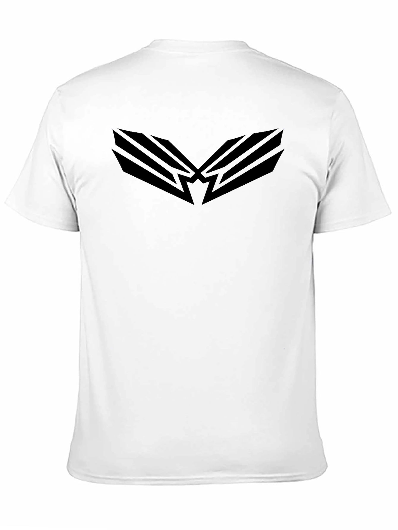 Black Graphic Tee - Modern Wing Design