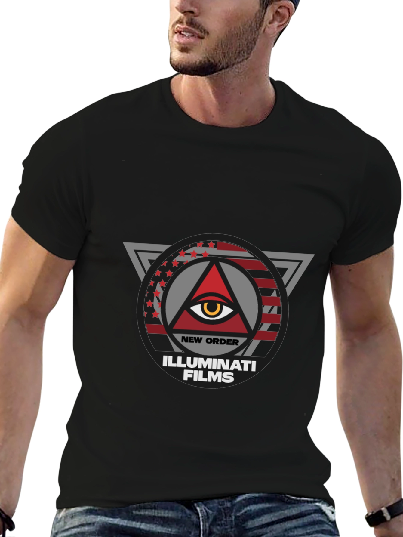 New Order Illuminati Films Graphic T-Shirt