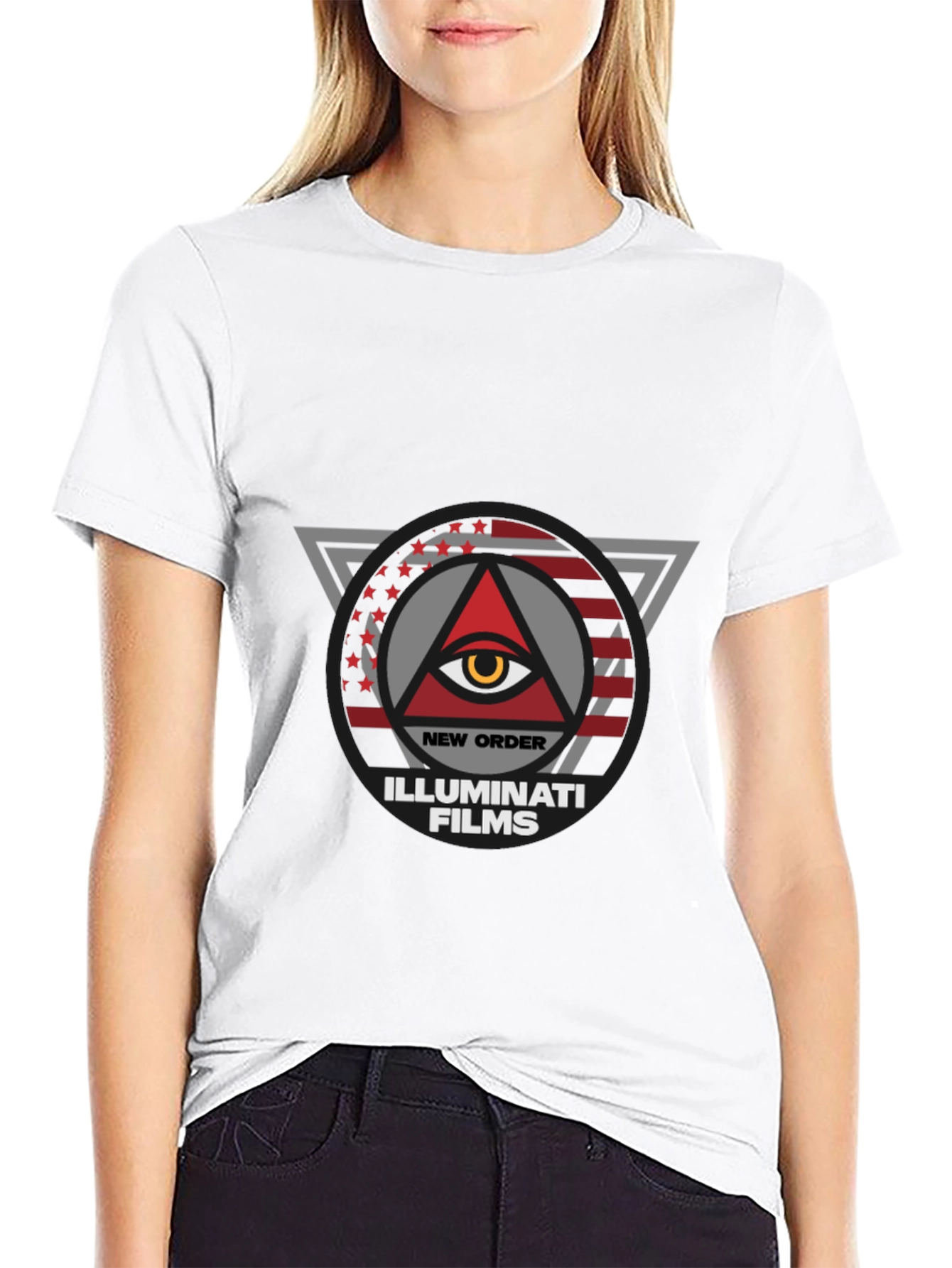 New Order Illuminati Films Graphic T-Shirt