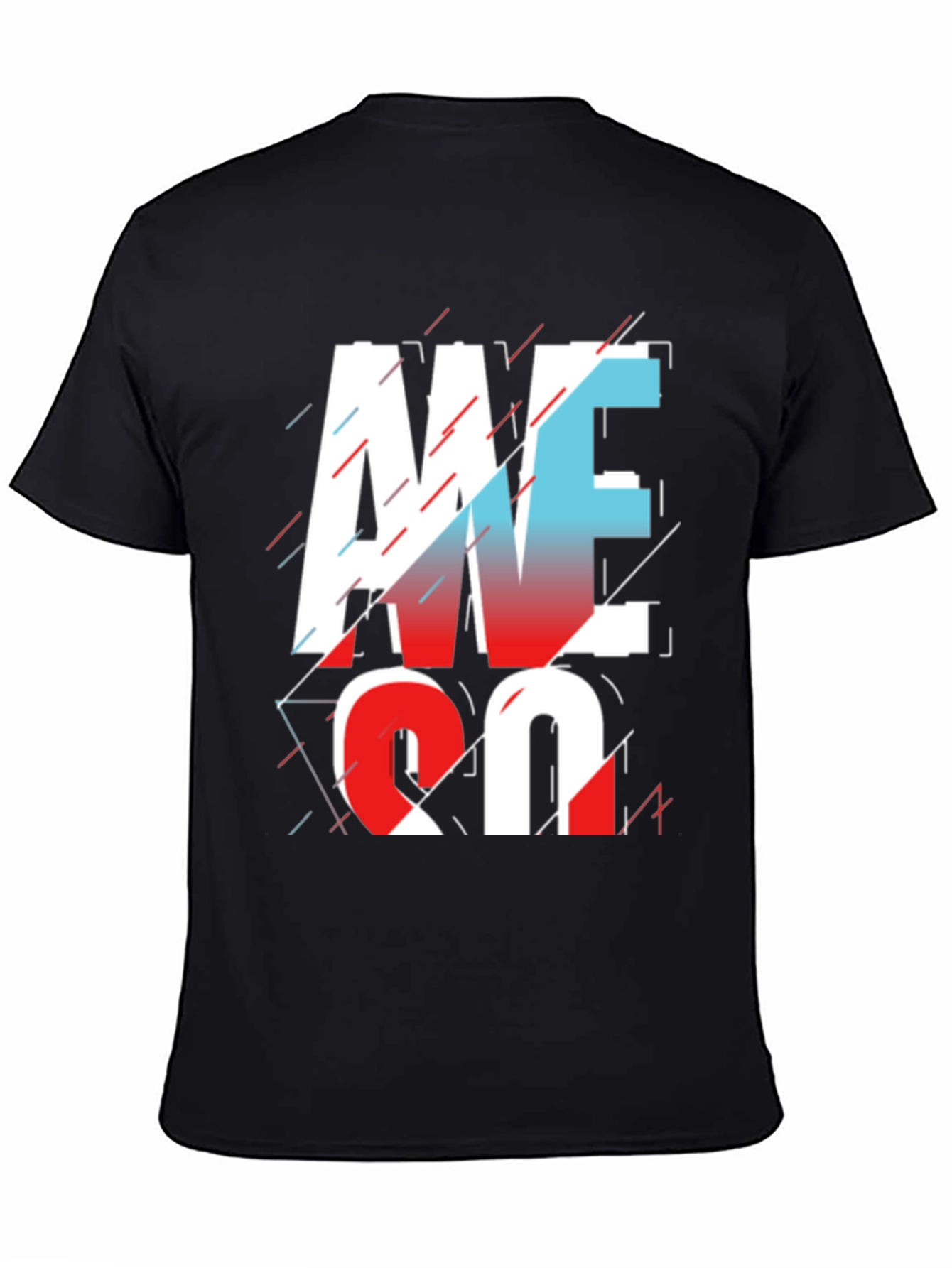 Awesome Graphic Print T-Shirt - Black