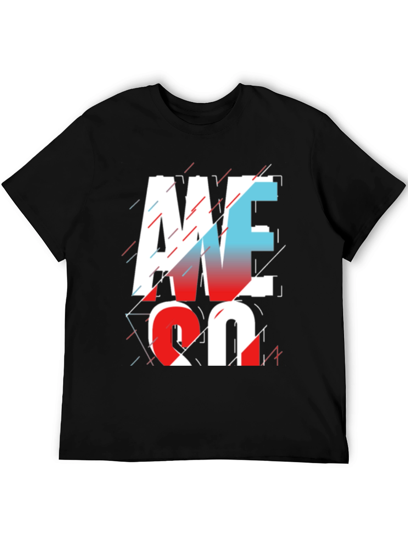 Awesome Graphic Print T-Shirt - Black