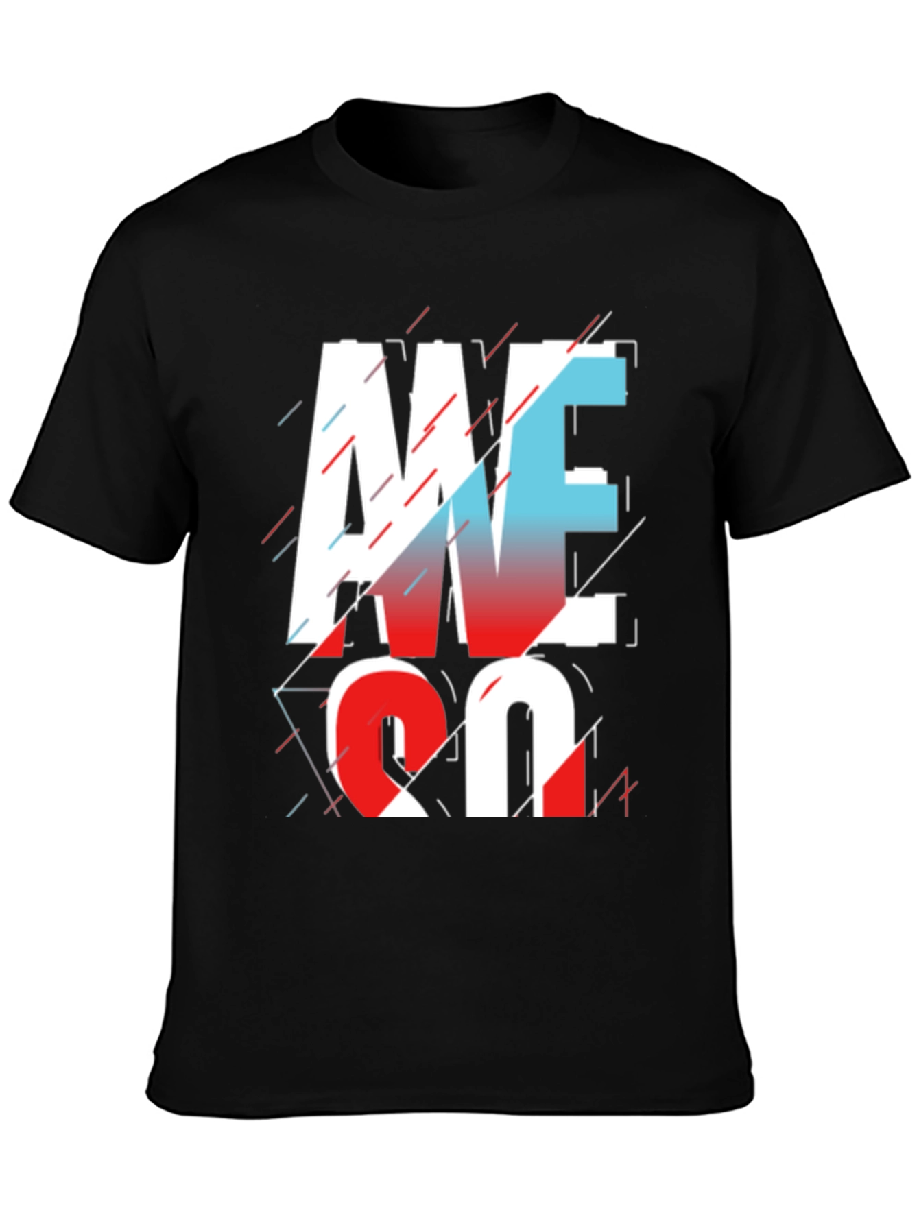 Awesome Graphic Print T-Shirt - Black
