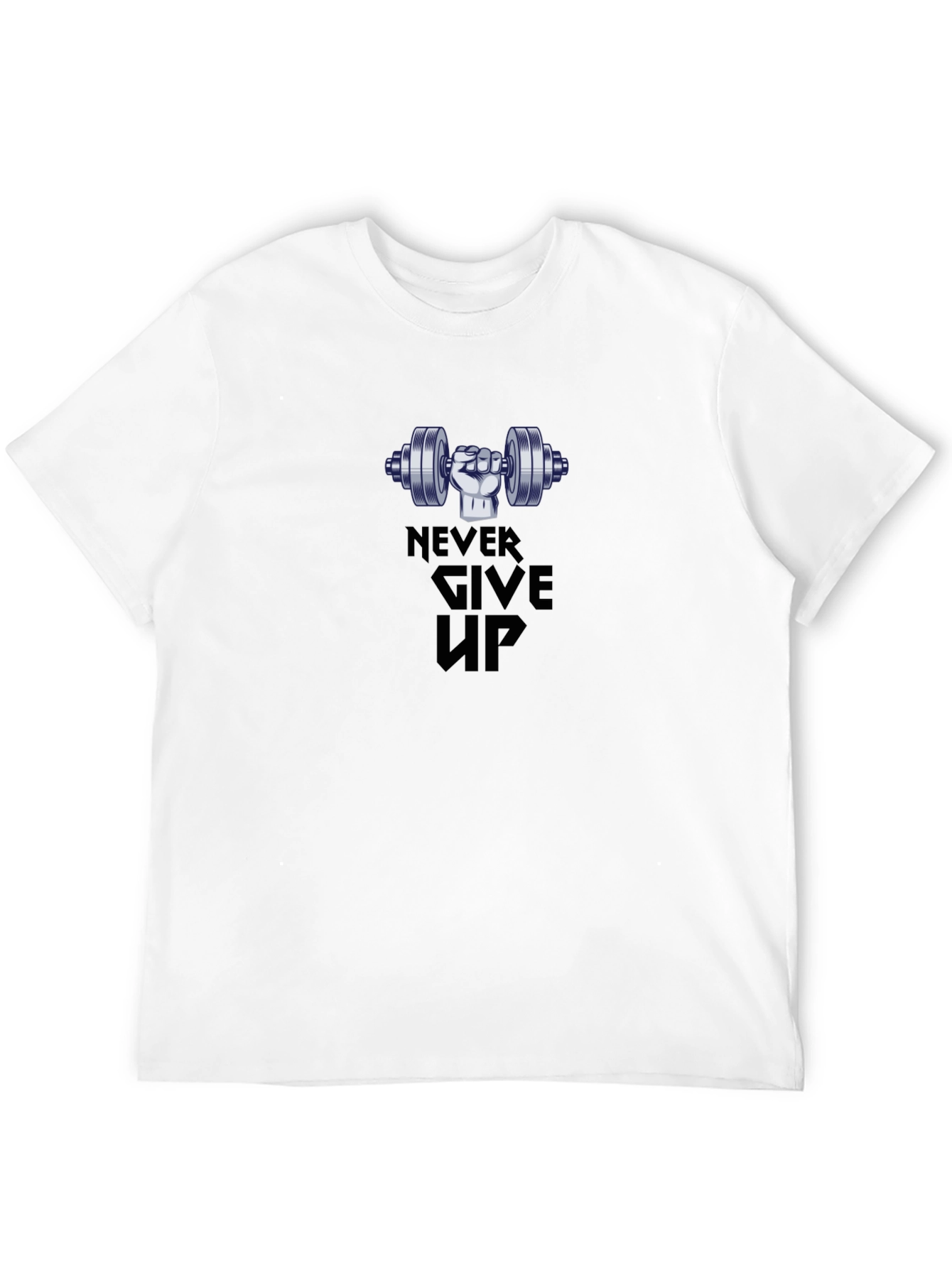 Never Give Up Workout T-Shirt - Black