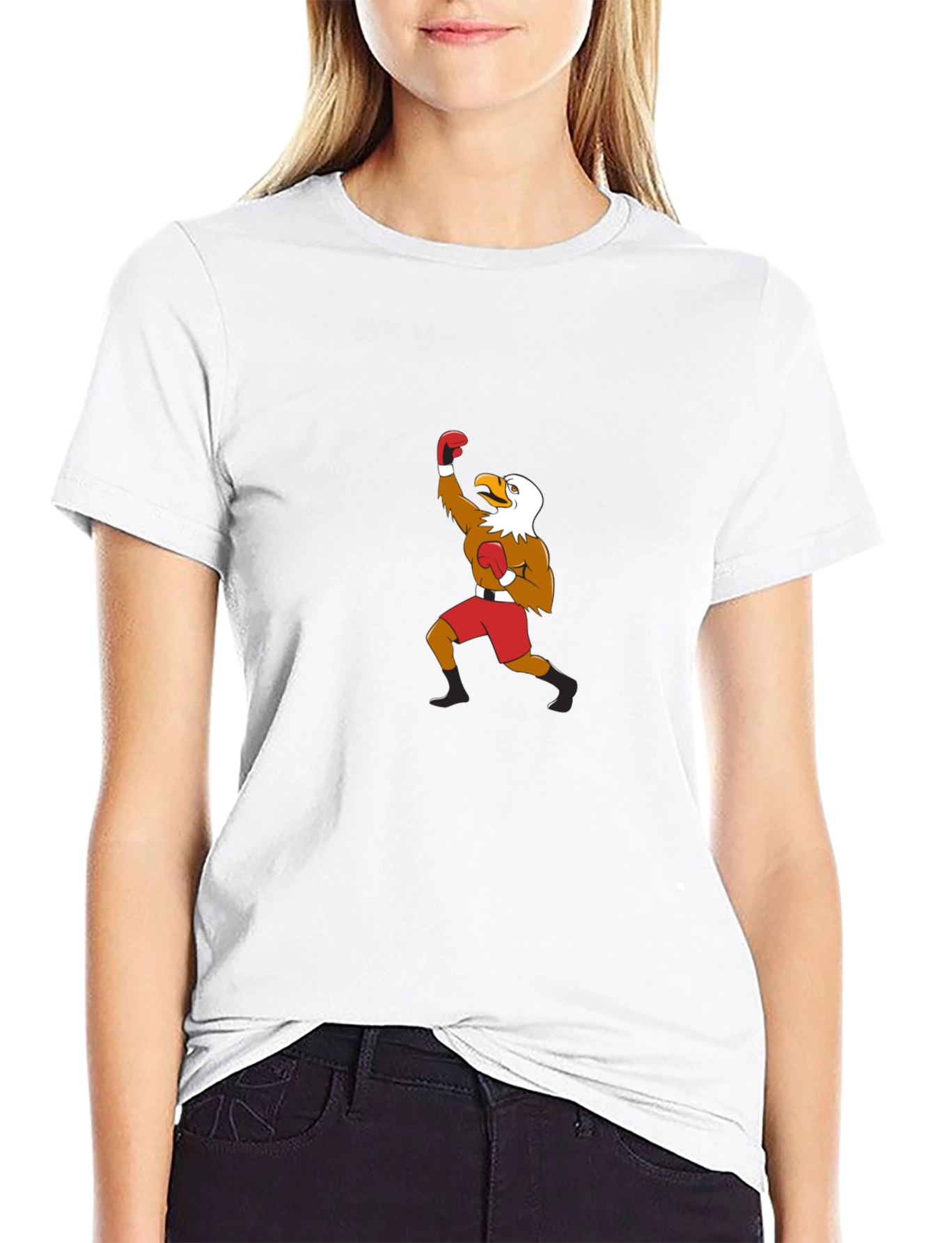 Eagle Boxer Graphic Tee - Mens Black T-Shirt