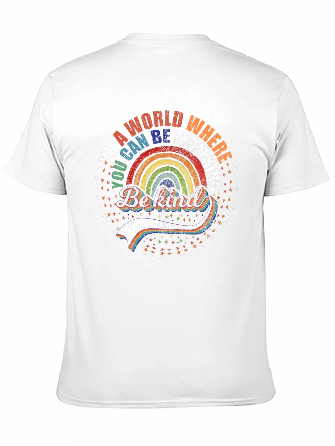Be Kind Rainbow T-Shirt - Trendy Graphic Tee