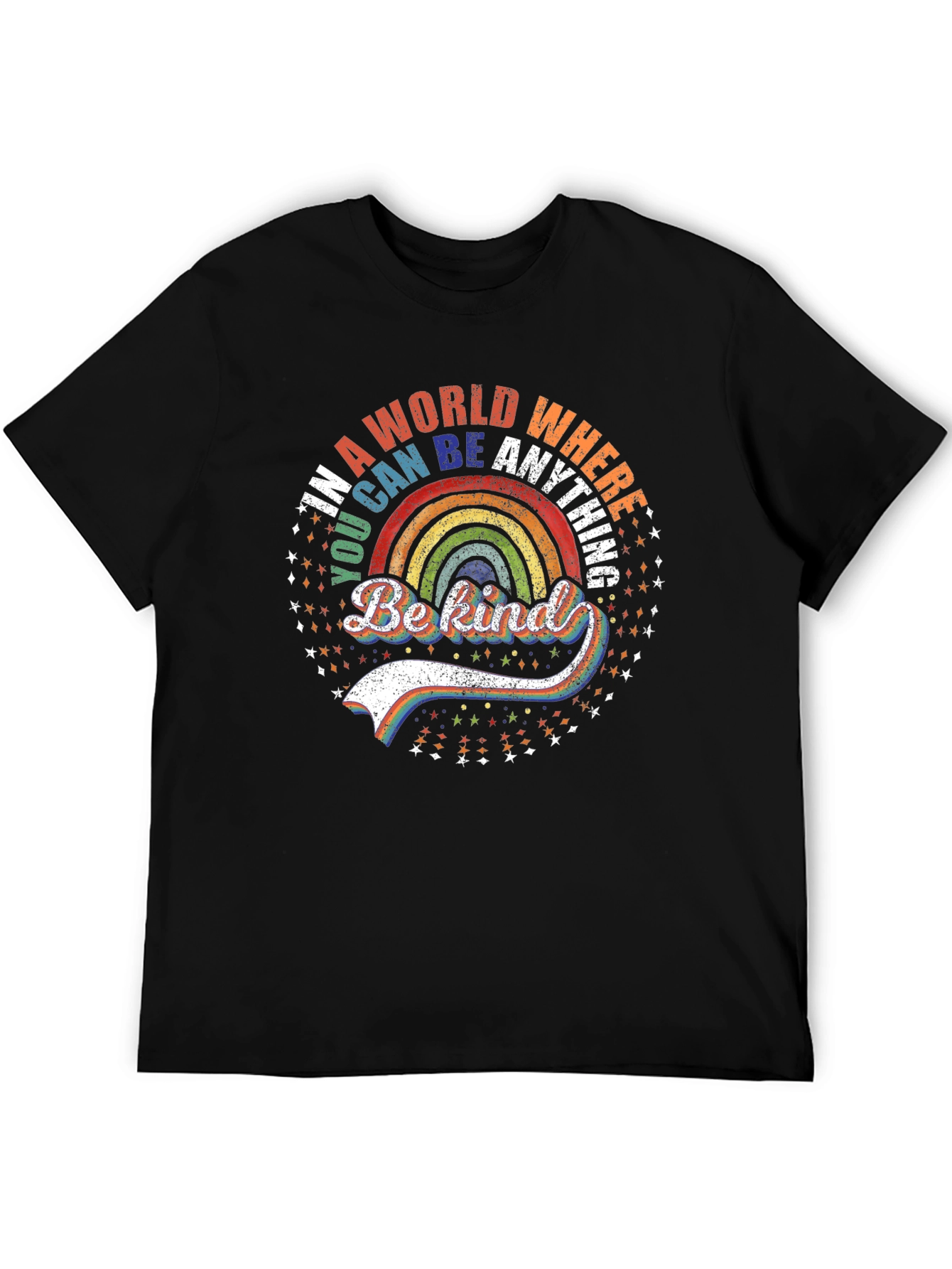 Be Kind Rainbow T-Shirt - Trendy Graphic Tee