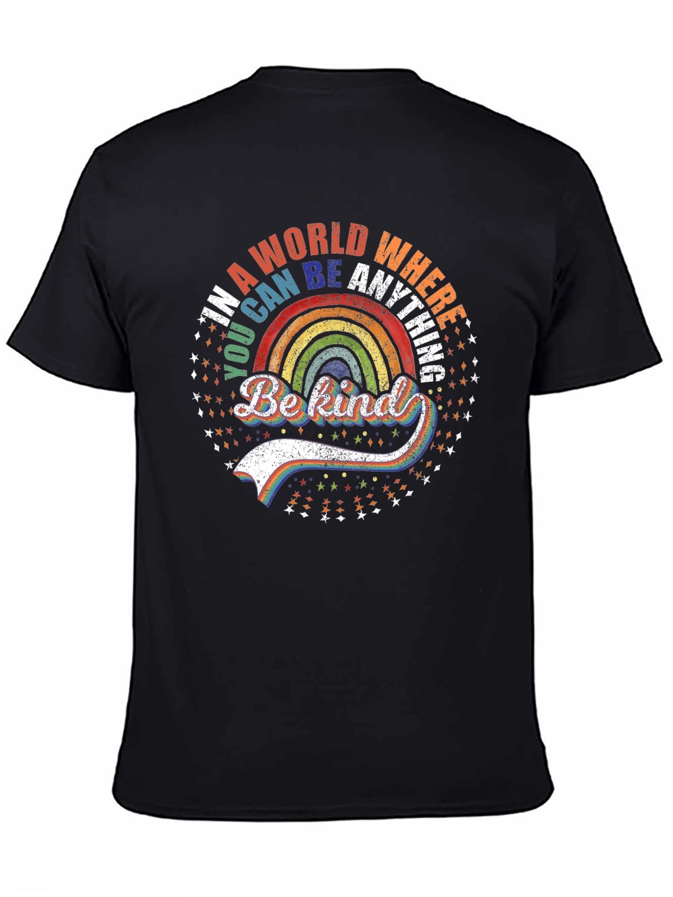 Be Kind Rainbow T-Shirt - Trendy Graphic Tee