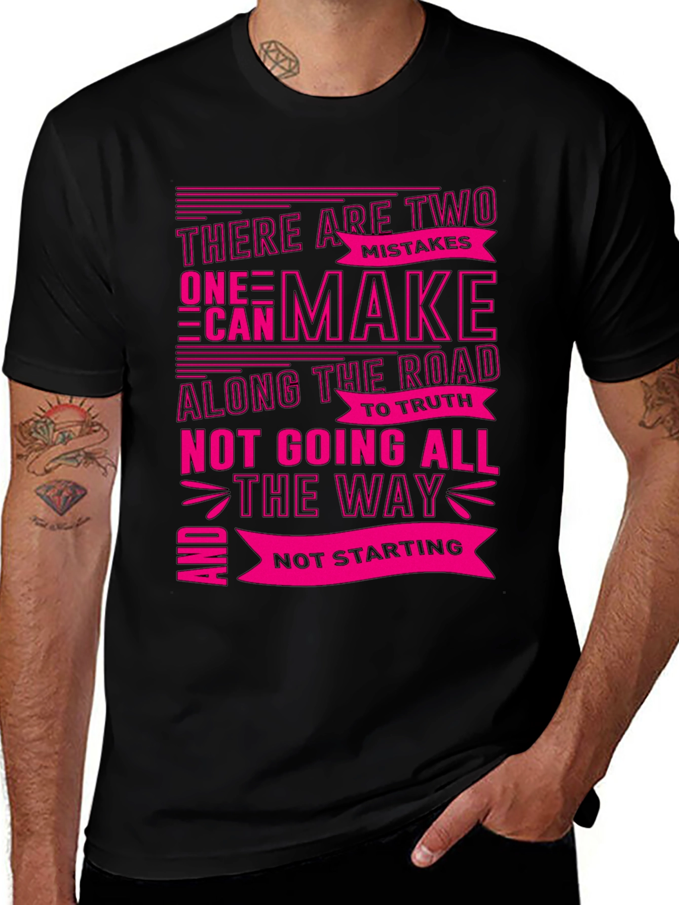 Motivational Graphic T-Shirt - Two Mistakes