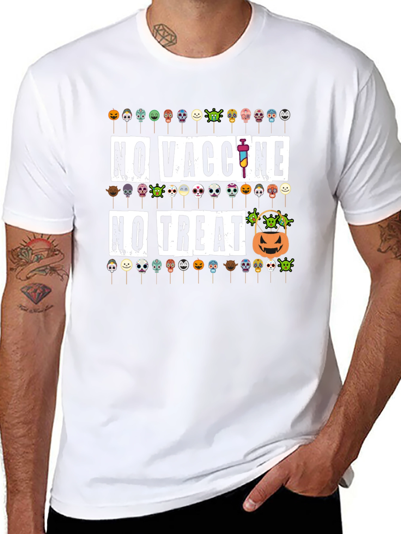 No Vaccine No Treat Halloween T-Shirt