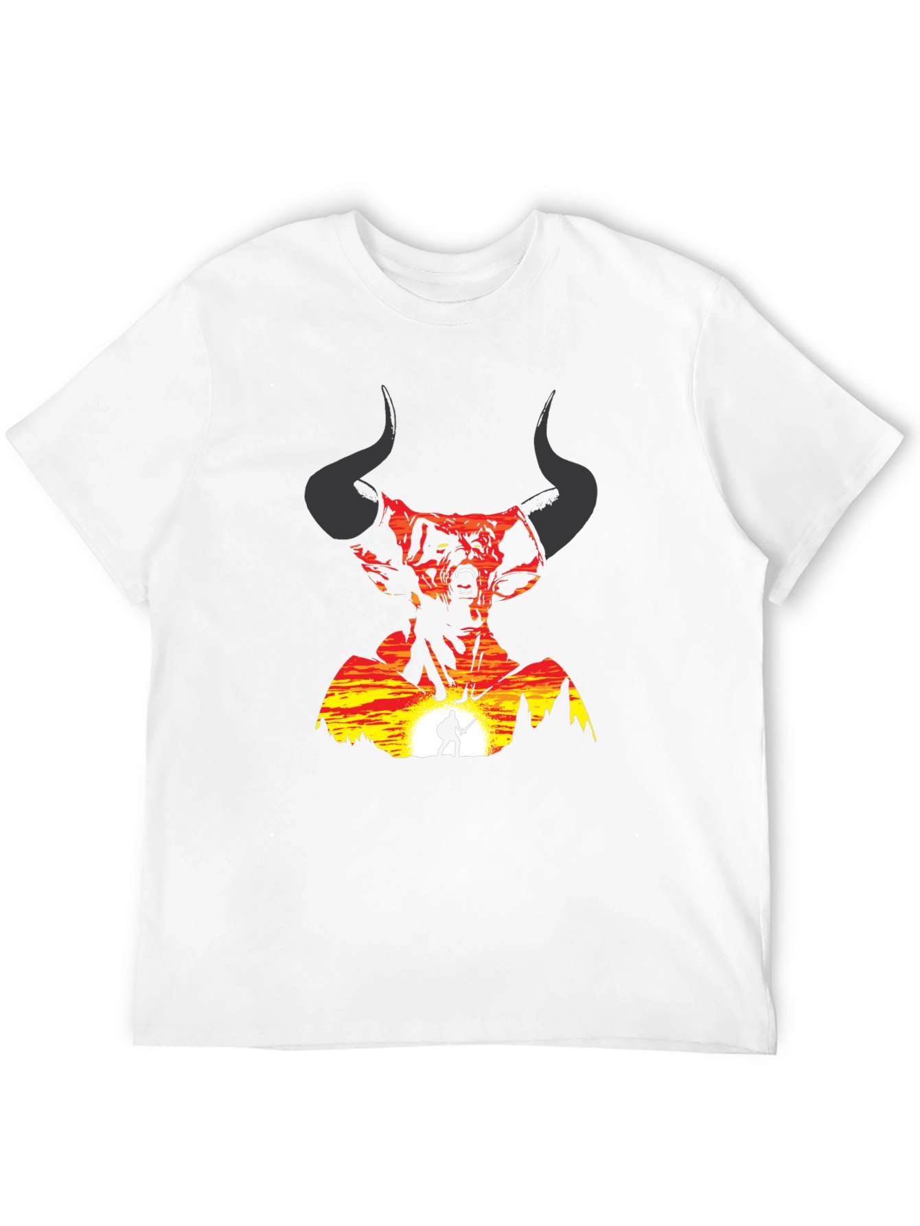 Epic Demon Warrior Graphic Tee - Black