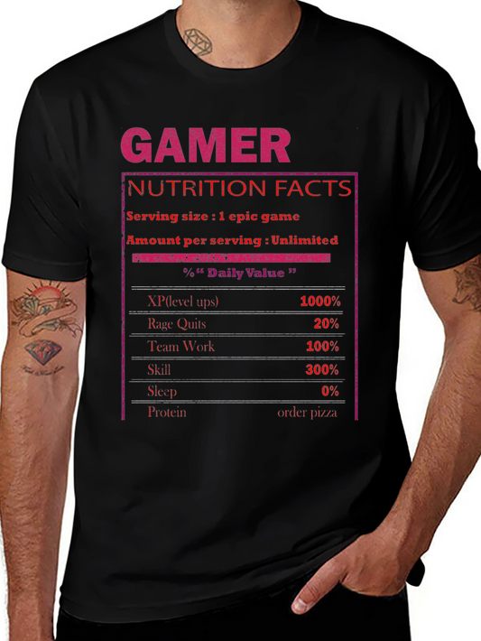 Gamer Nutrition Facts T-Shirt