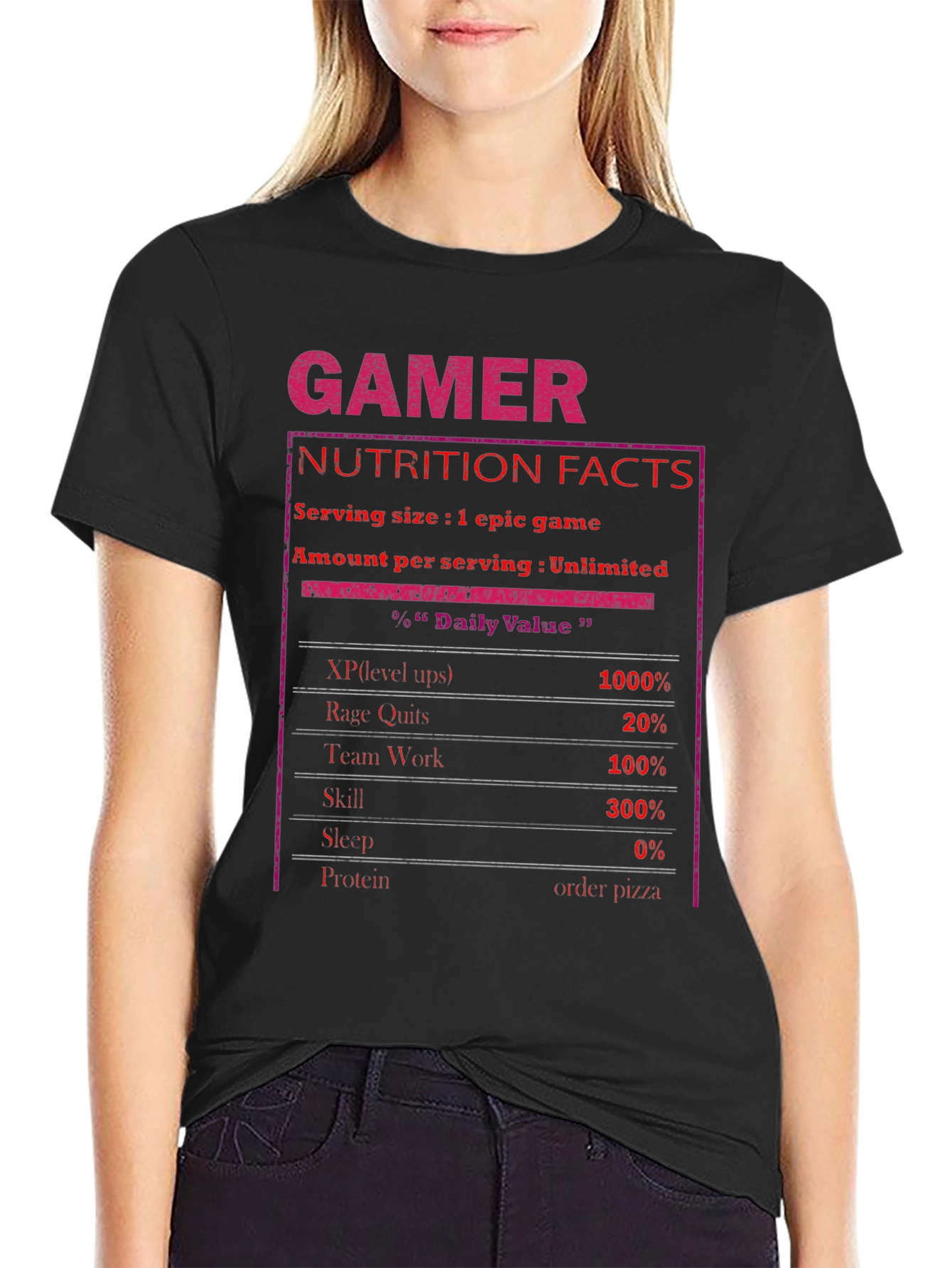 Gamer Nutrition Facts T-Shirt