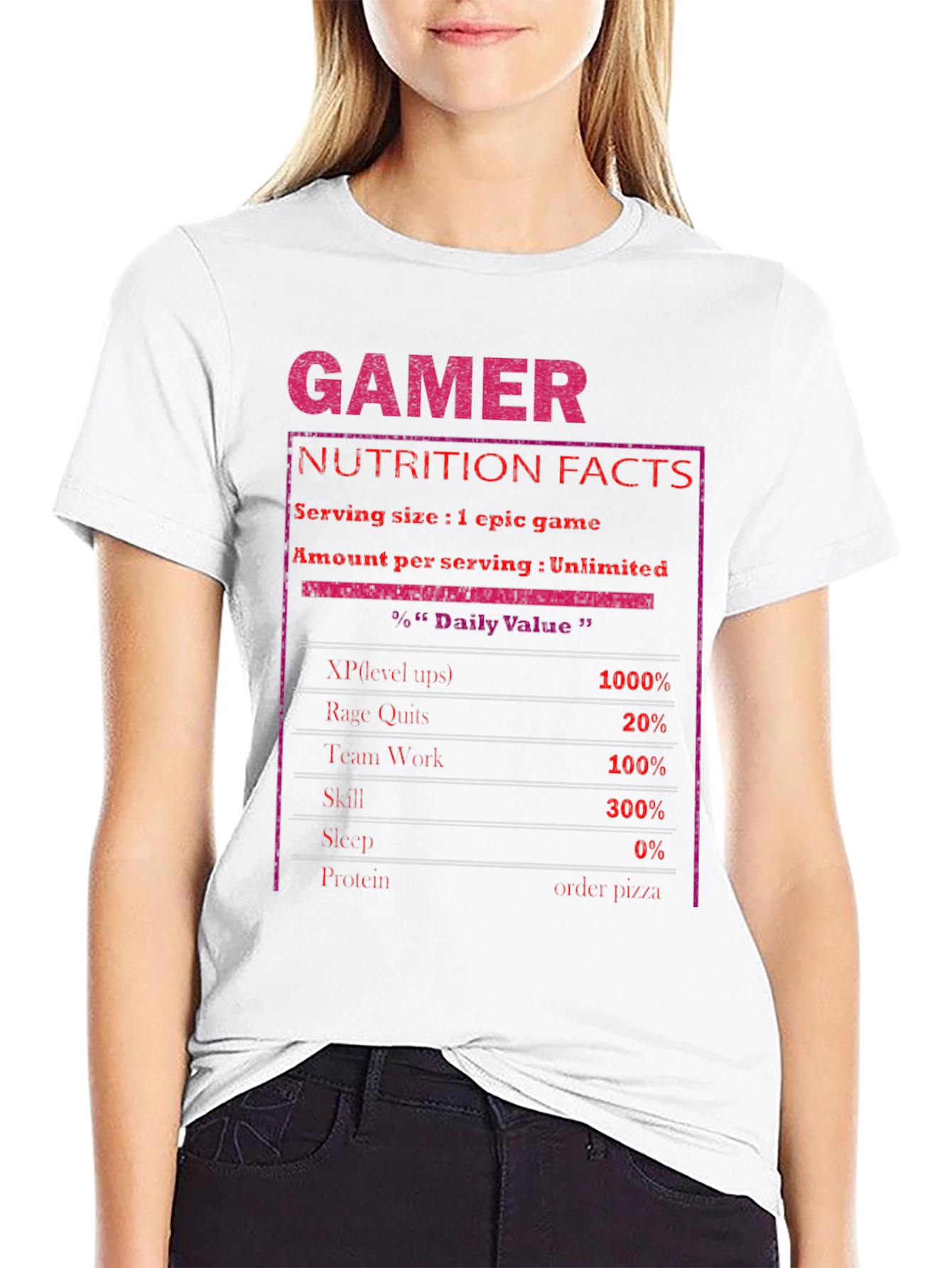 Gamer Nutrition Facts T-Shirt