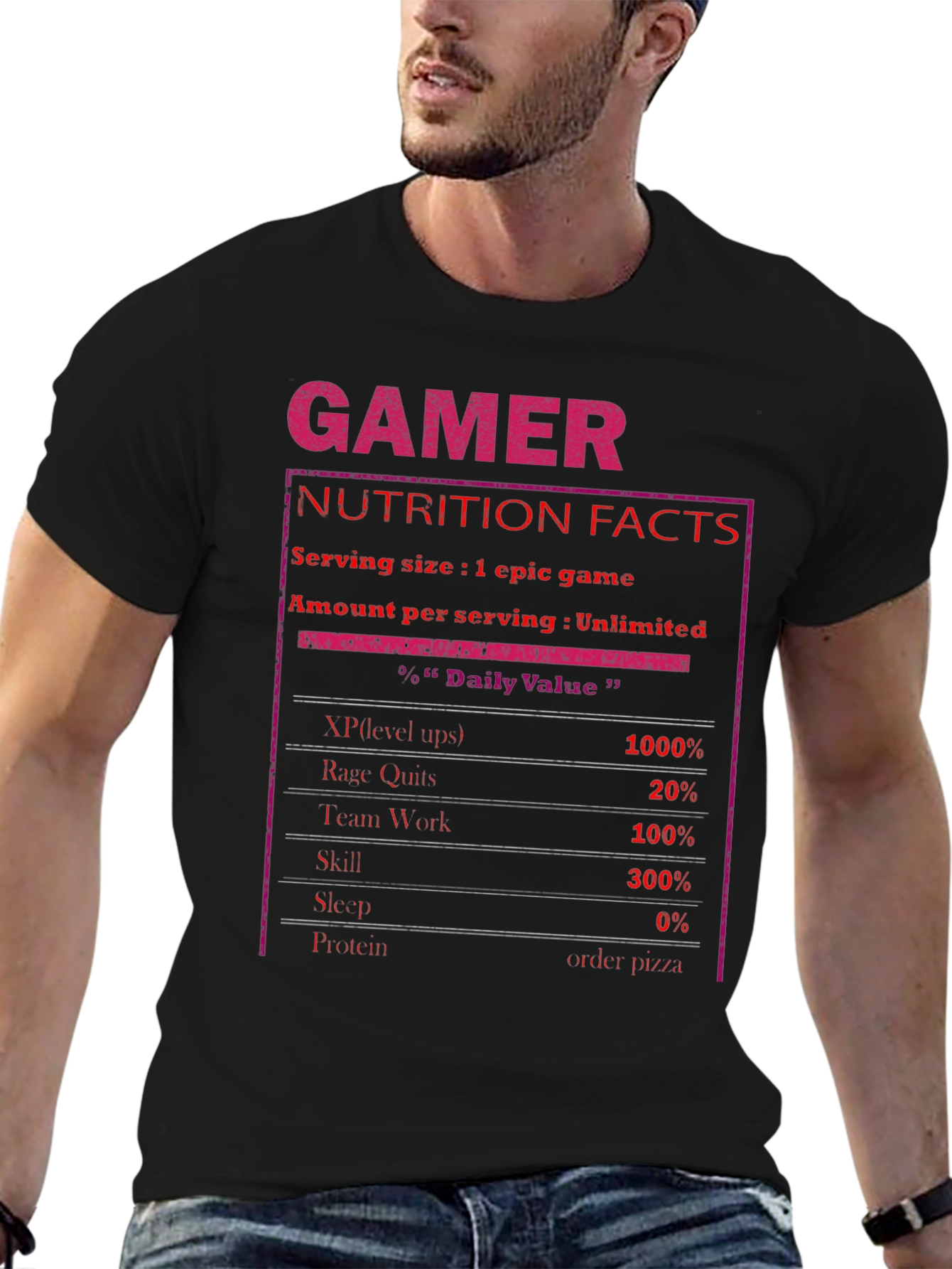 Gamer Nutrition Facts T-Shirt