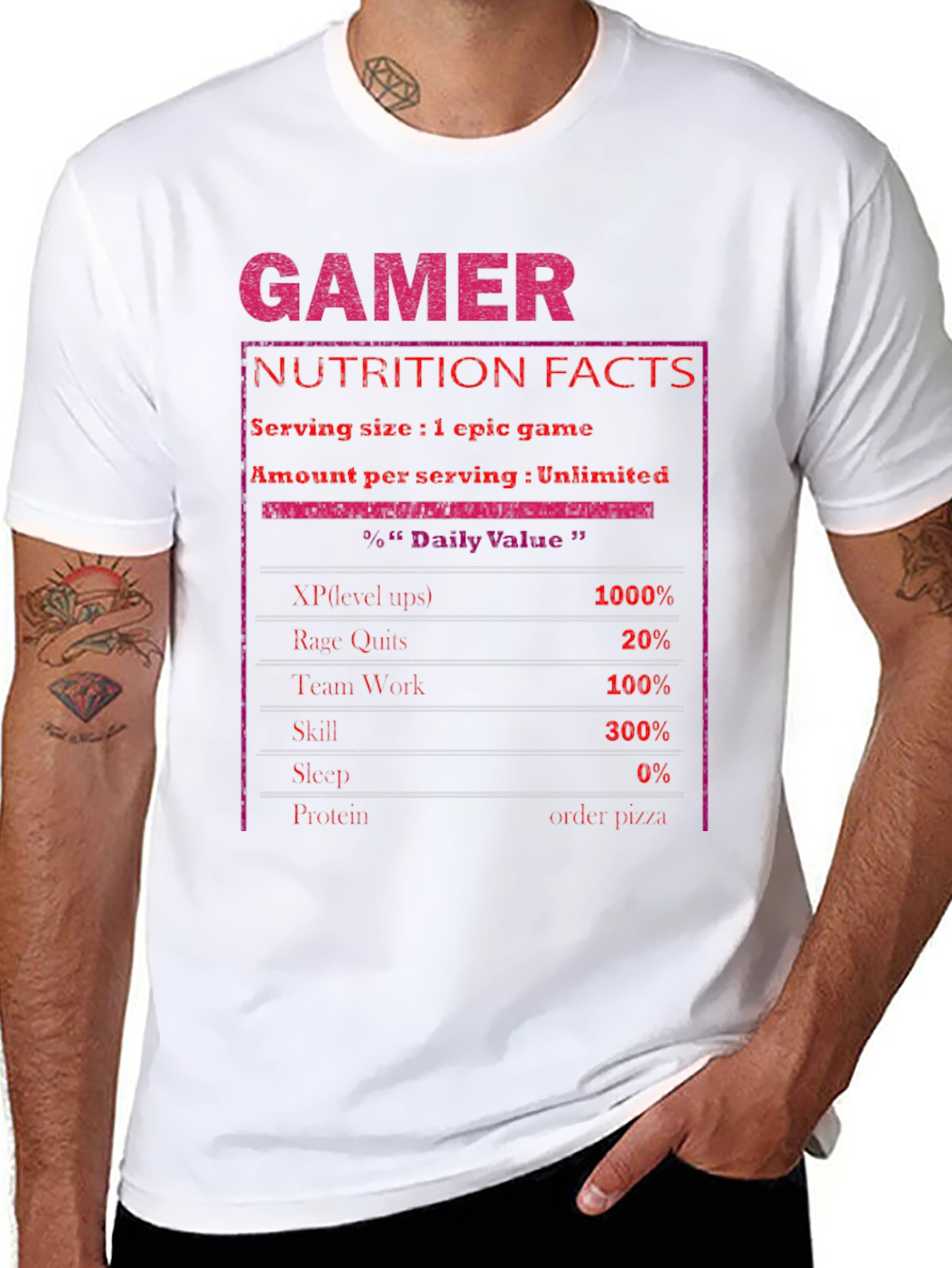 Gamer Nutrition Facts T-Shirt