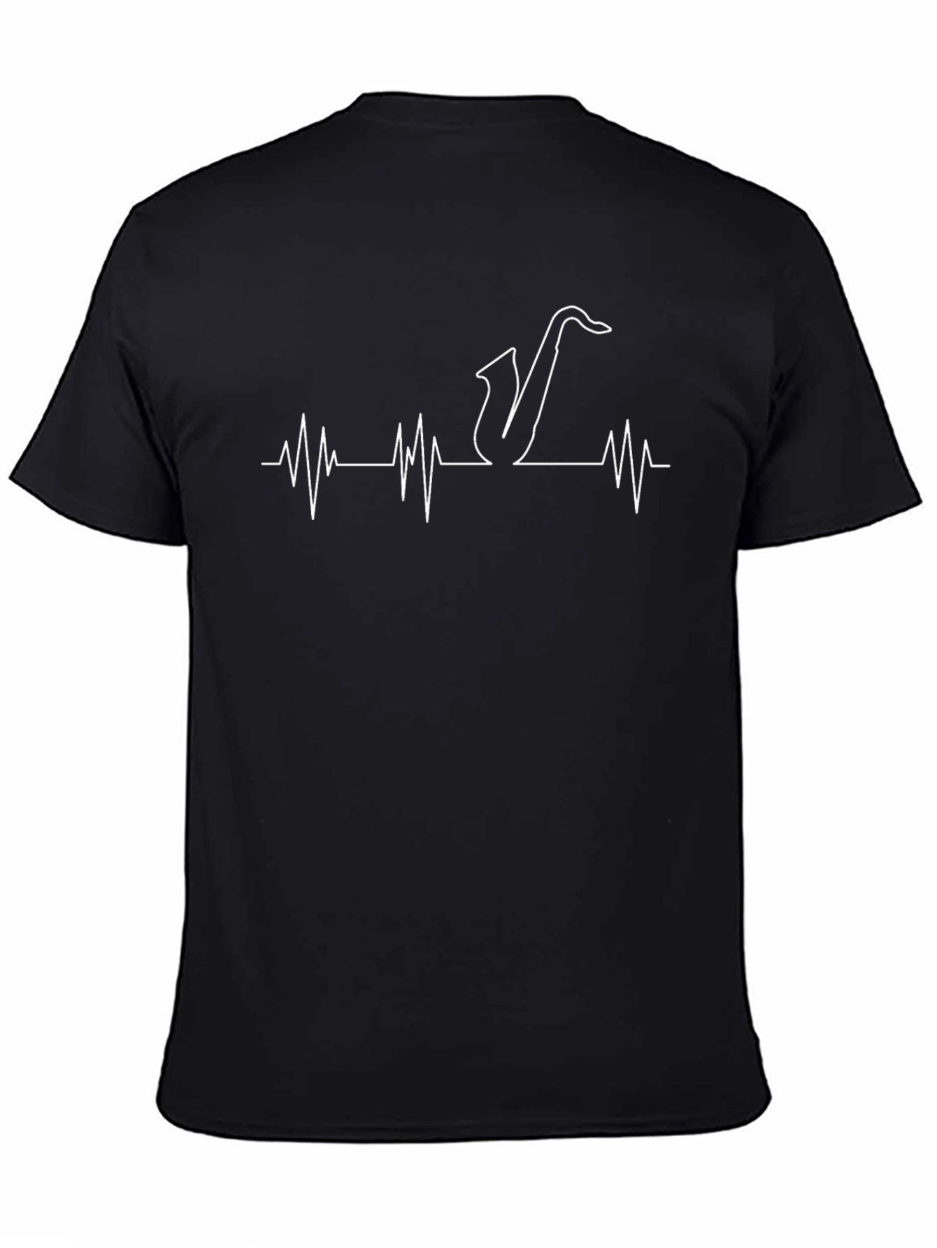 Saxophone Heartbeat Graphic T-Shirt