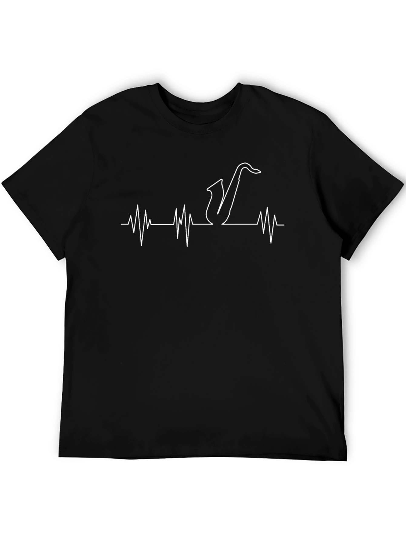 Saxophone Heartbeat Graphic T-Shirt