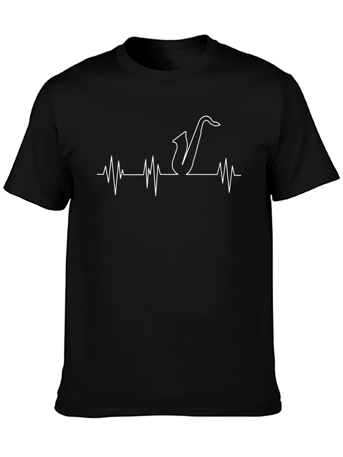 Saxophone Heartbeat Graphic T-Shirt