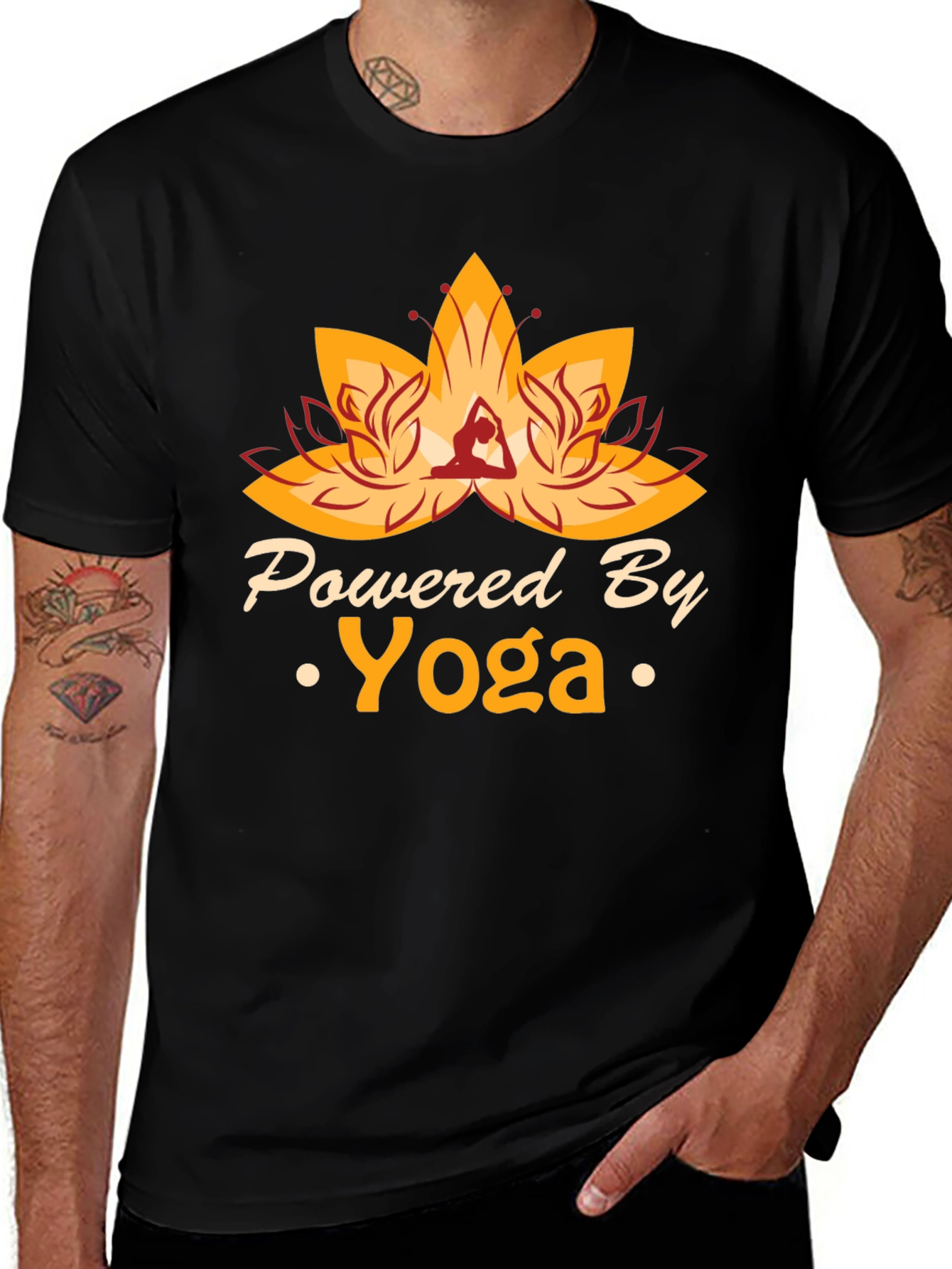 Powered By Yoga T-Shirt - Black