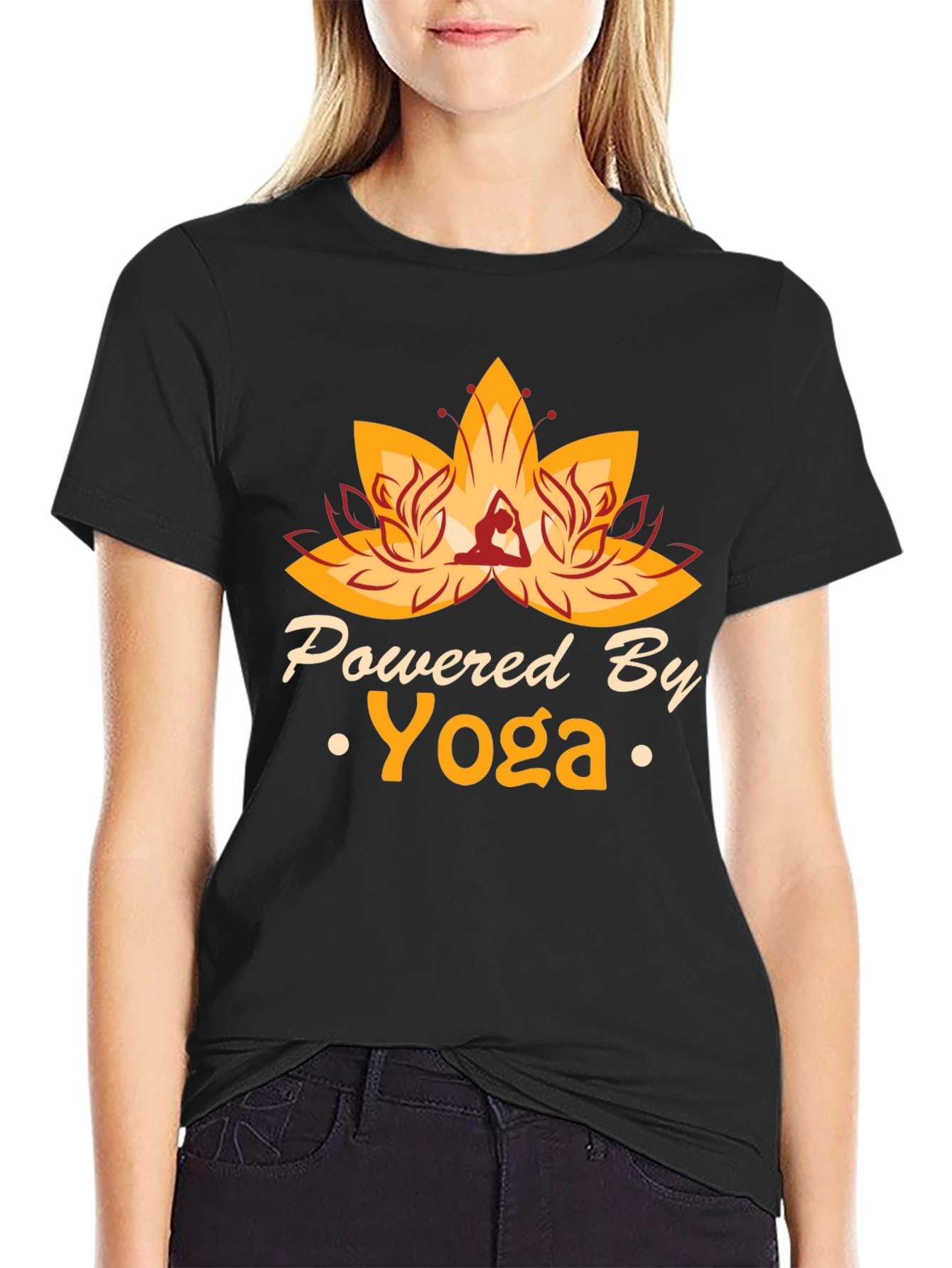 Powered By Yoga T-Shirt - Black