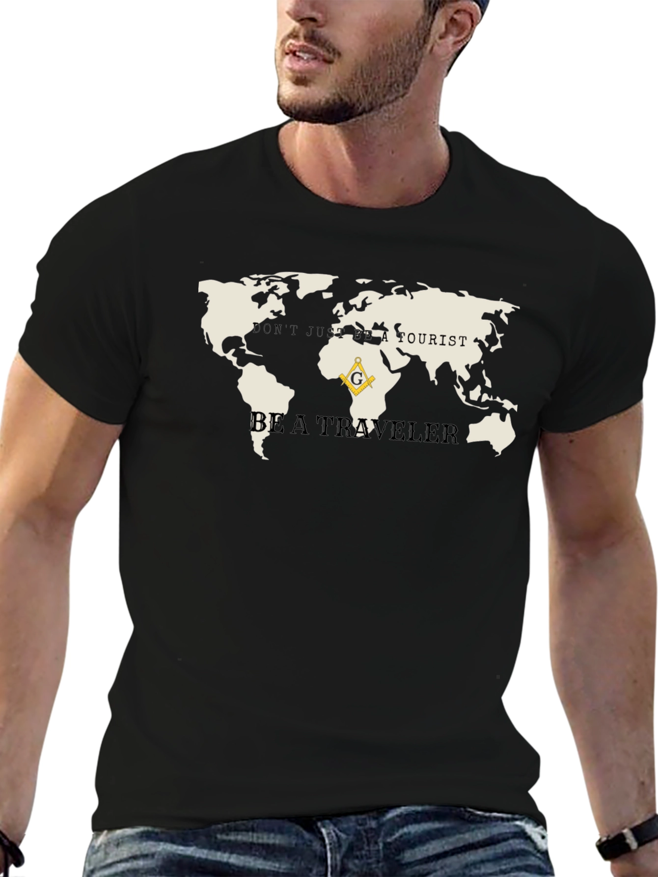 Travelers World Map Graphic Tee