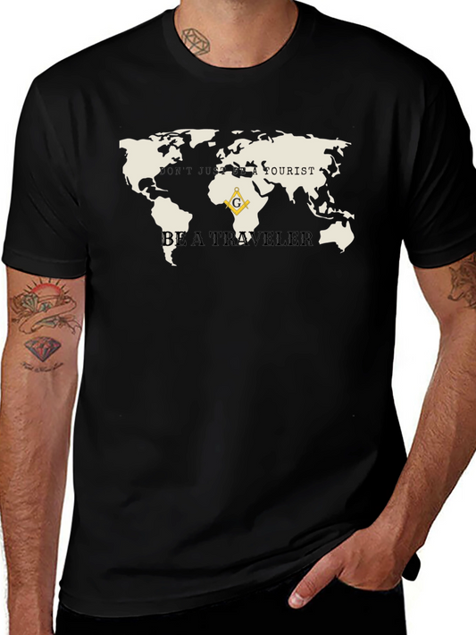 Travelers World Map Graphic Tee