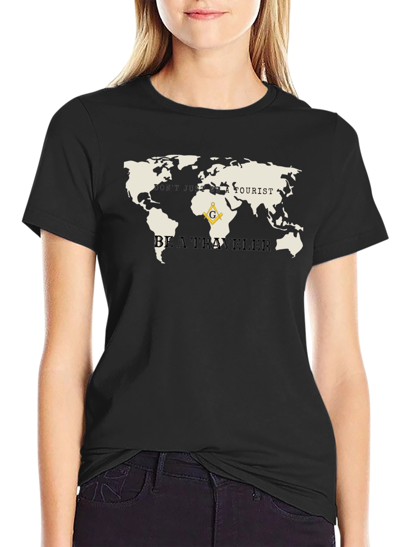 Travelers World Map Graphic Tee